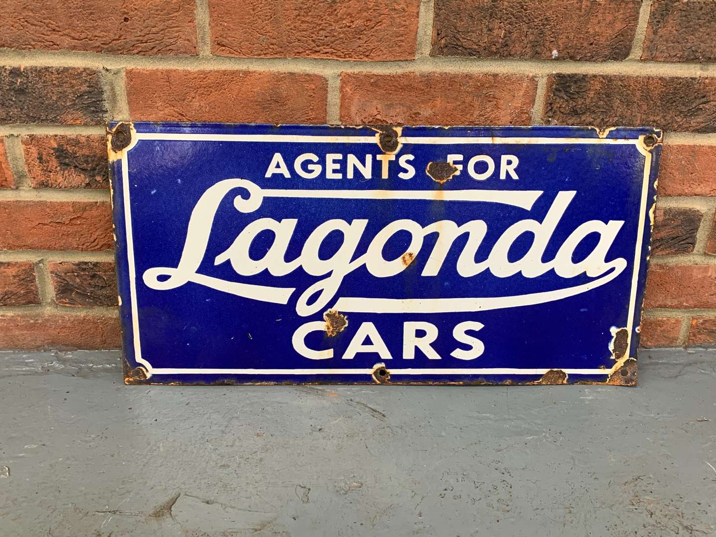 <p>Enamel Agents for Lagonda Cars Sign</p>
