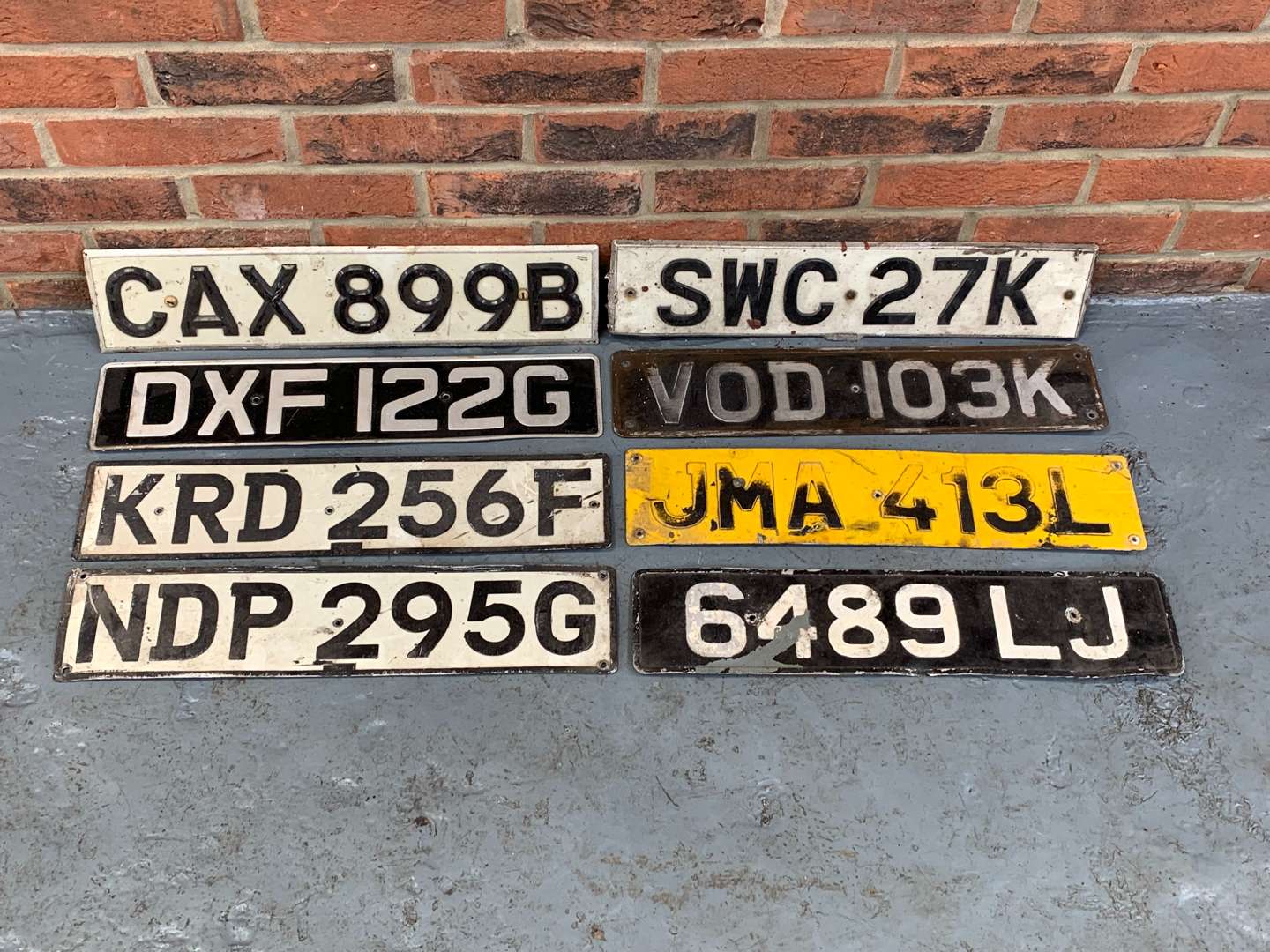<p>Eight London Buses Number Plates</p>