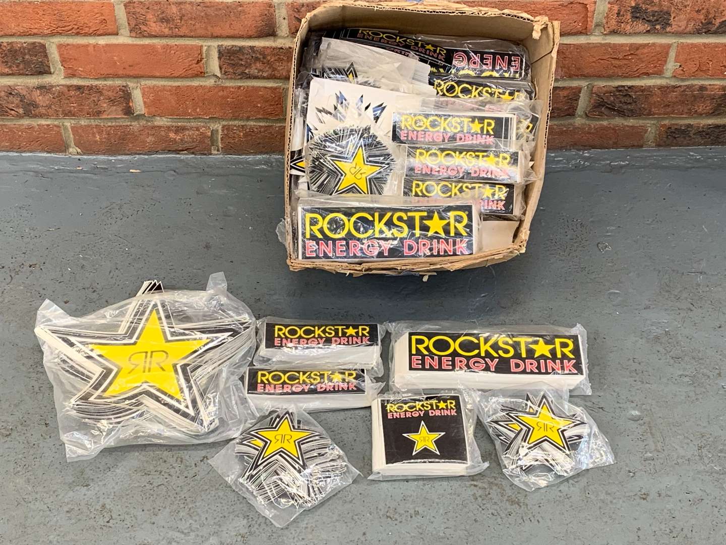 <p>Large Quantity of Rockstar Energy Drink Stickers</p>