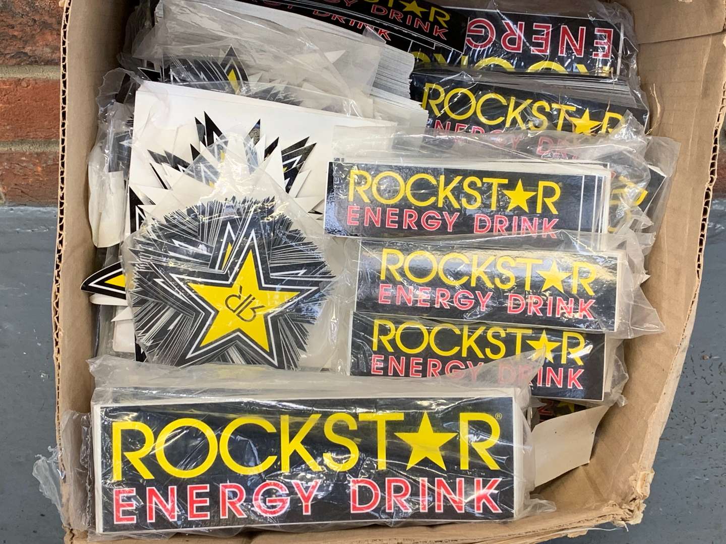 <p>Large Quantity of Rockstar Energy Drink Stickers</p>