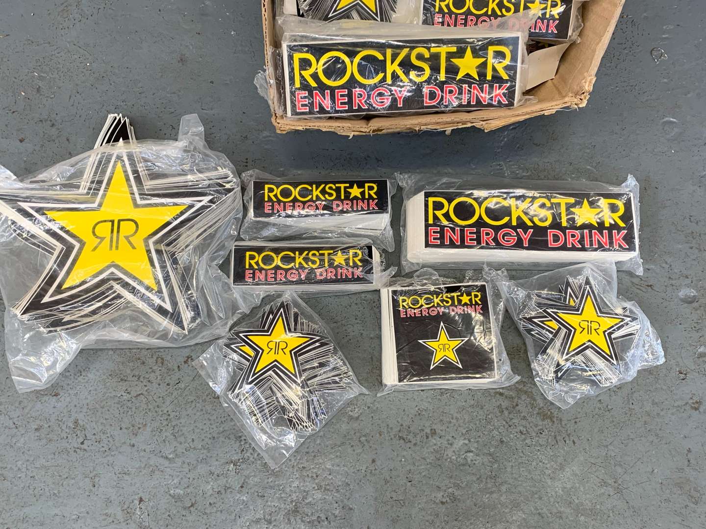 <p>Large Quantity of Rockstar Energy Drink Stickers</p>