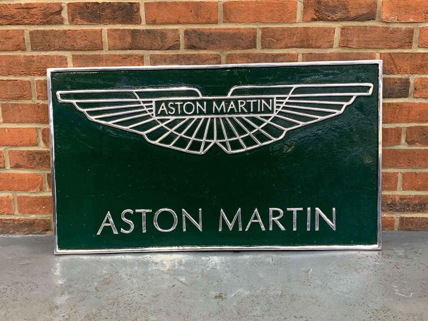 <p>Large Cast Aluminium Aston Martin Sign</p>