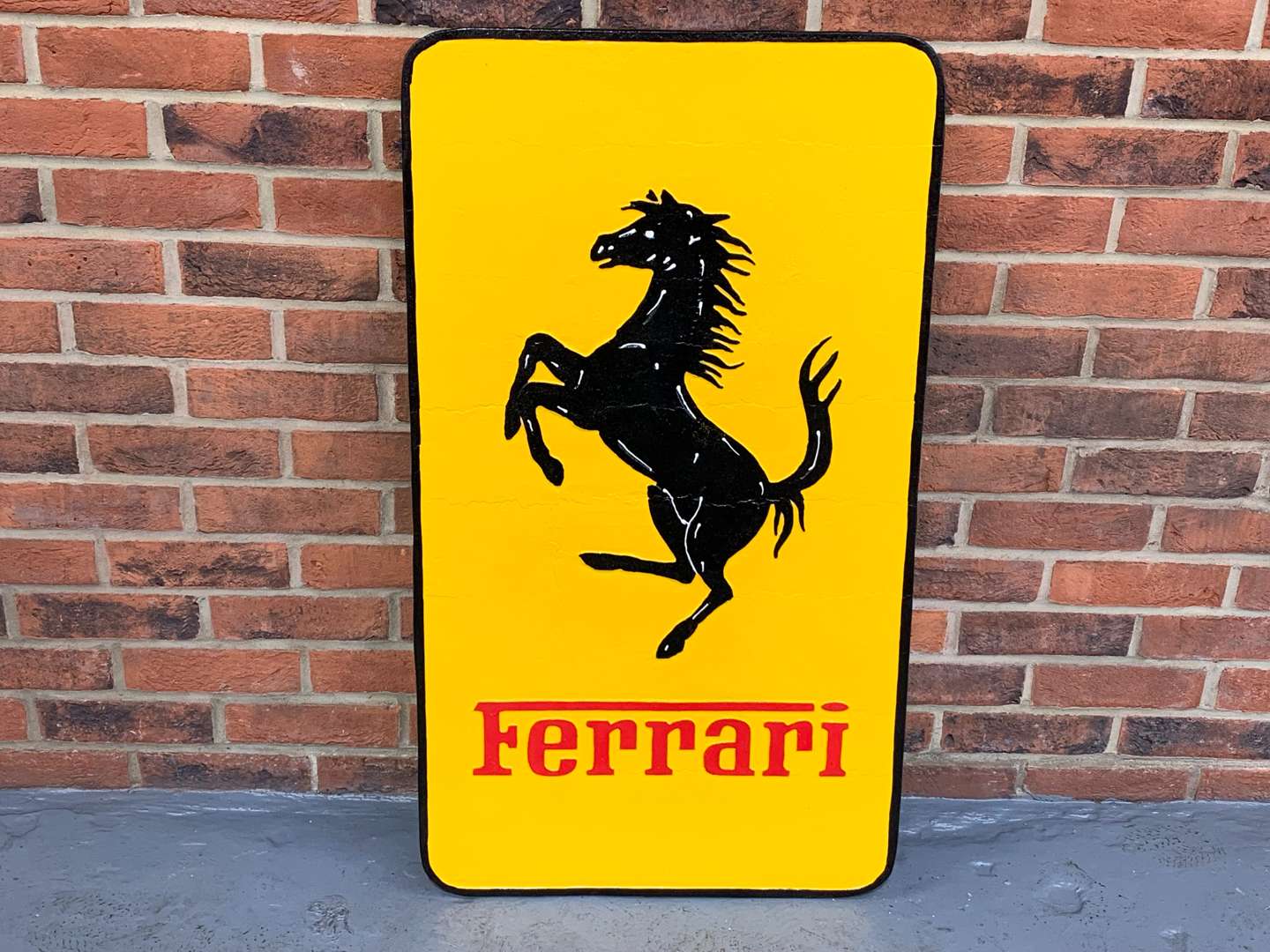 <p>Large Cast Aluminium Ferrari Sign</p>