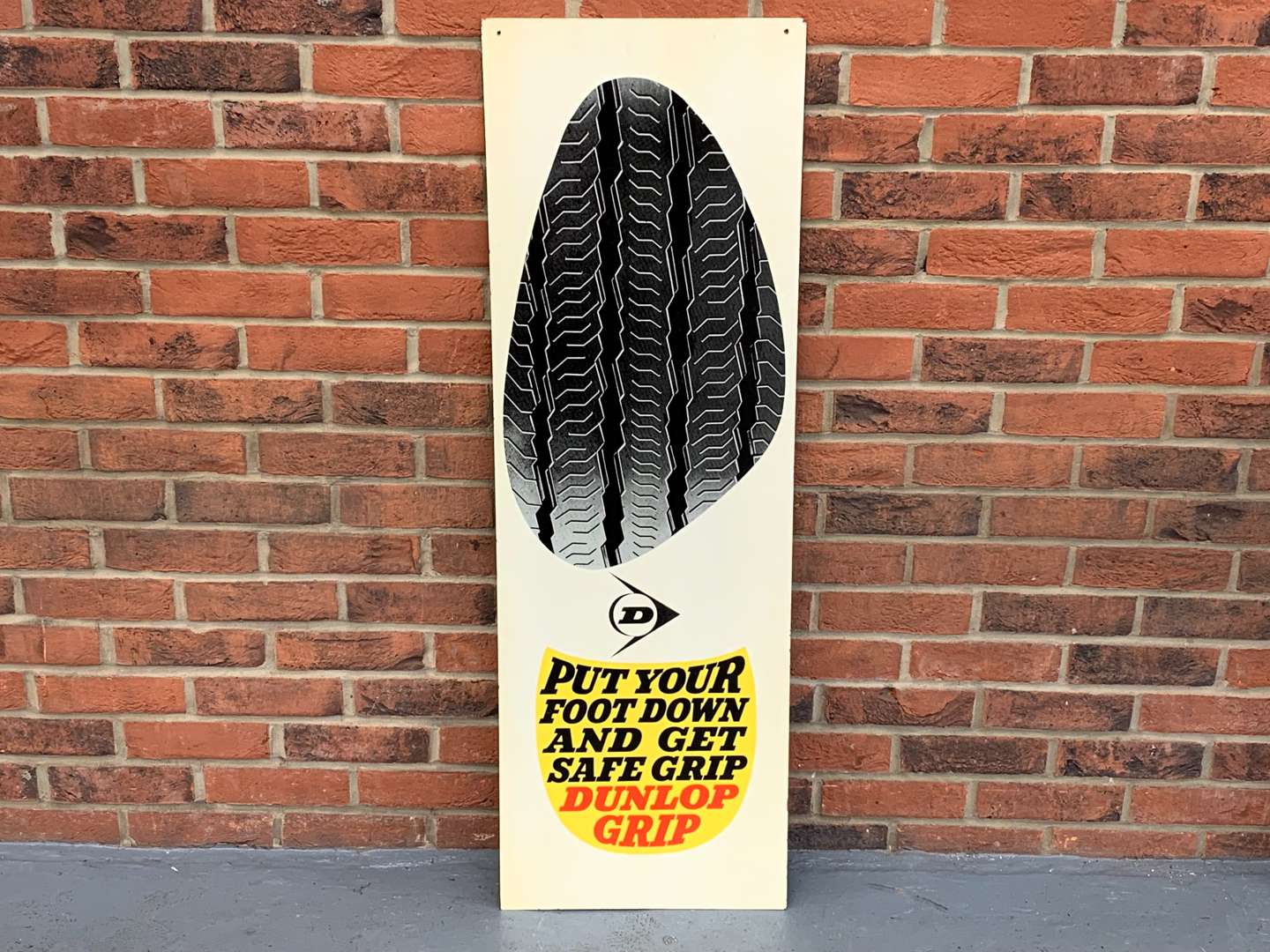 <p>Original Dunlop Tyre Sign on Board</p>