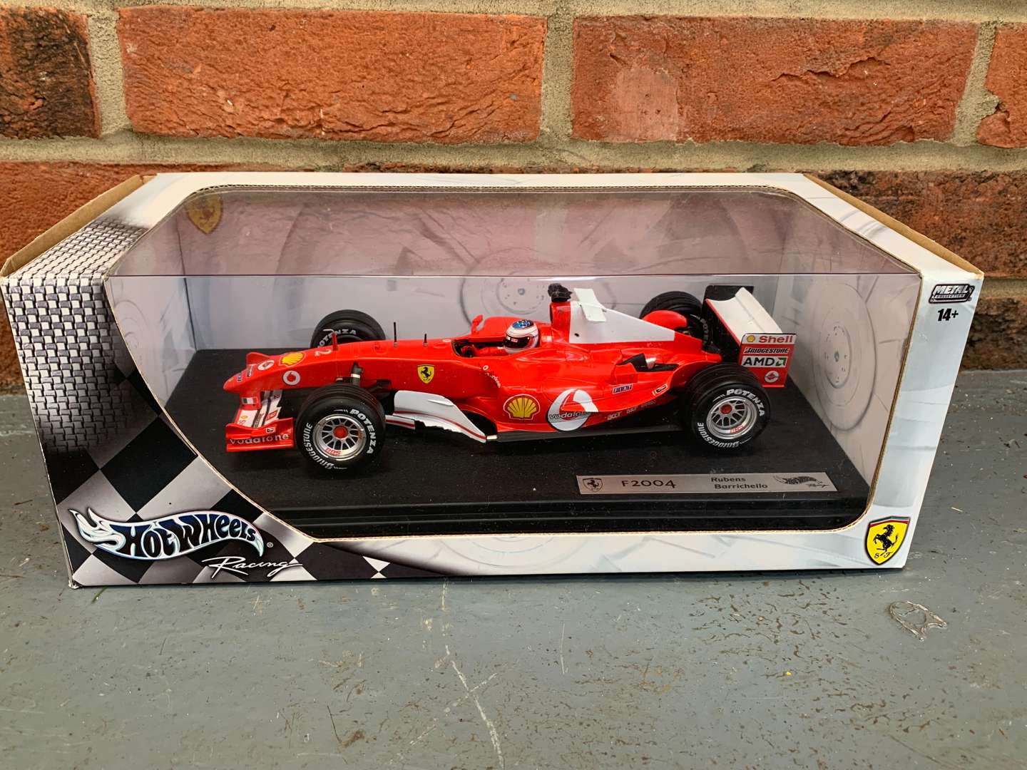 <p>Boxed Hotwheels Die Cast F2004 “Rubens Barrichello” F1 Car</p>