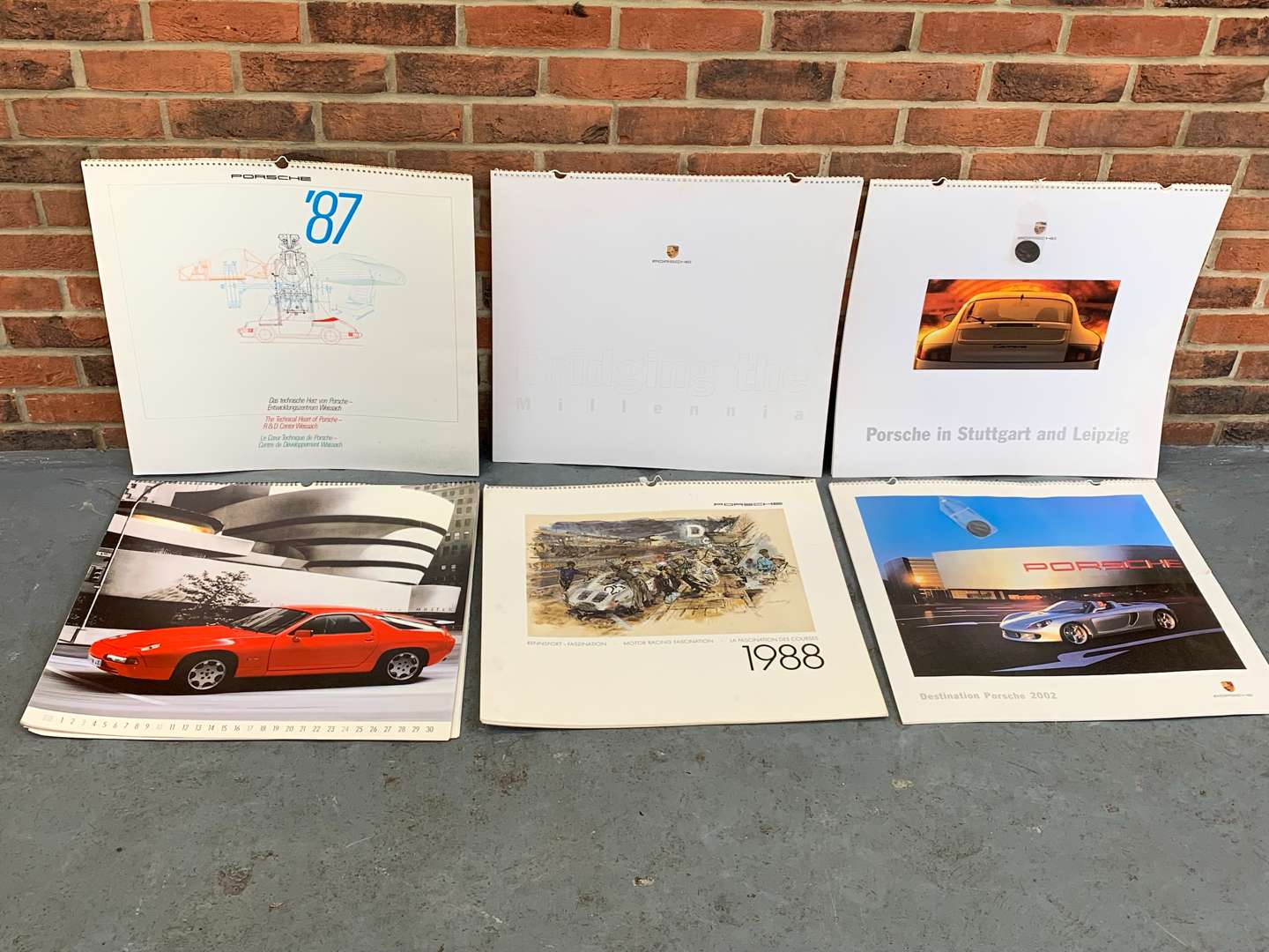 <p>Six Porsche Calendars 1987/88/89 and 2000/01/02</p>