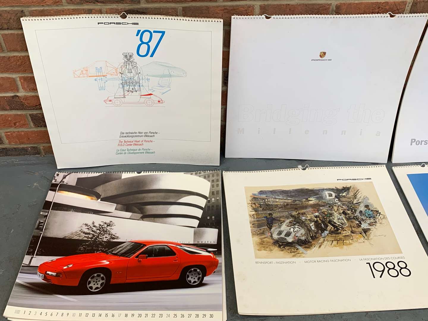 <p>Six Porsche Calendars 1987/88/89 and 2000/01/02</p>