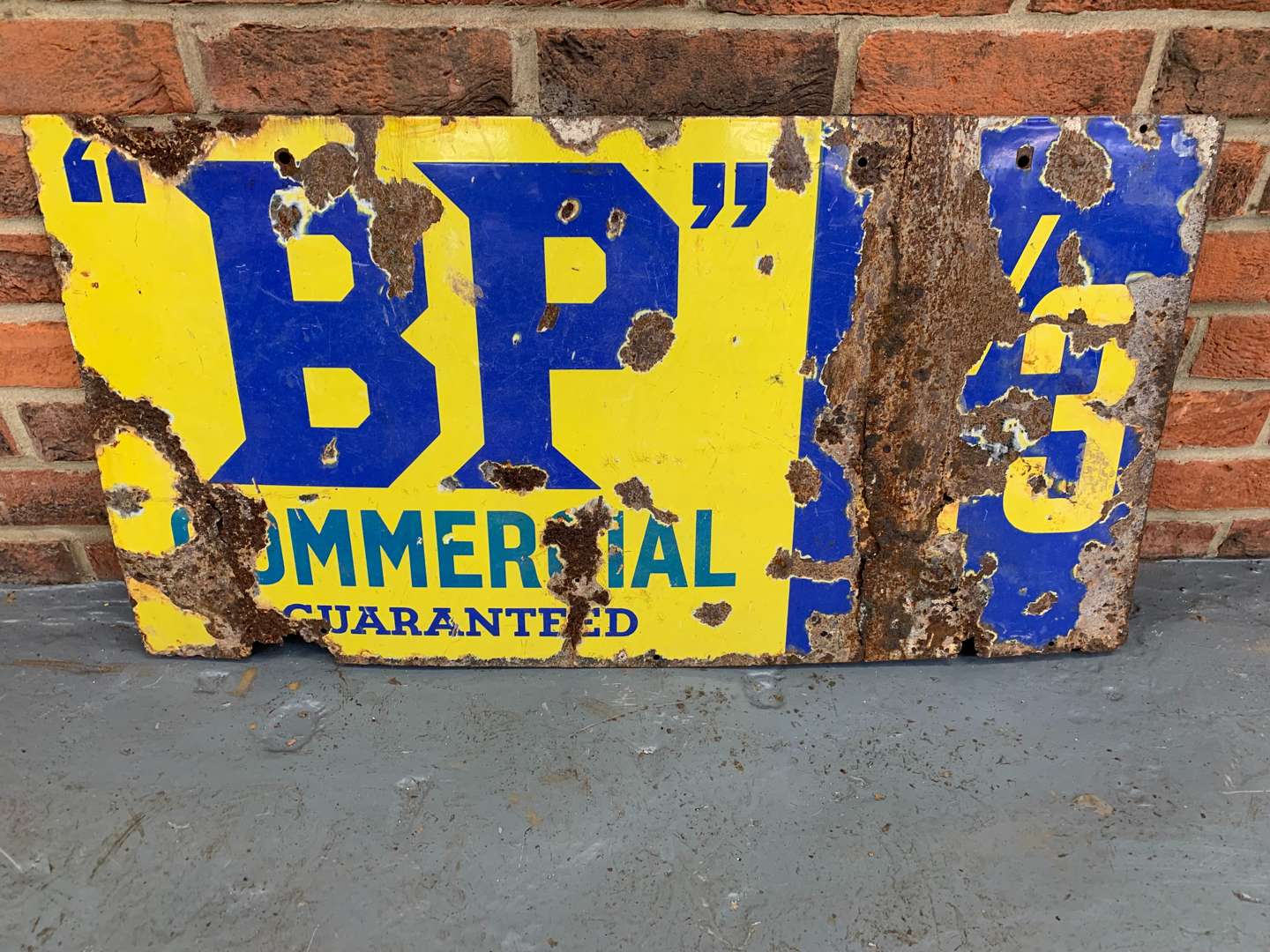 <p>Enamel BP Commercial Sign a/f&nbsp;</p>