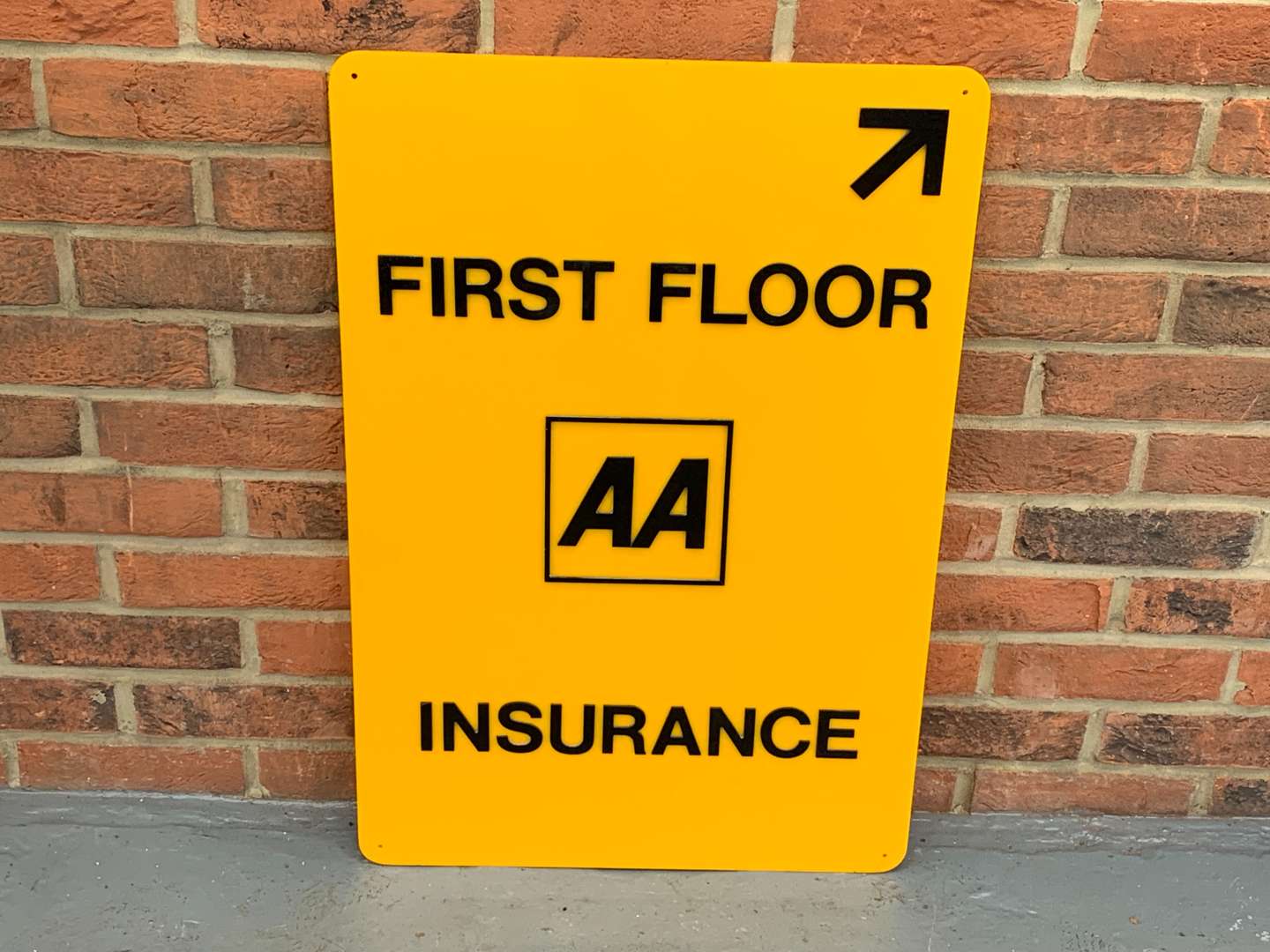 <p>Perspex First Floor AA Insurance Sign</p>