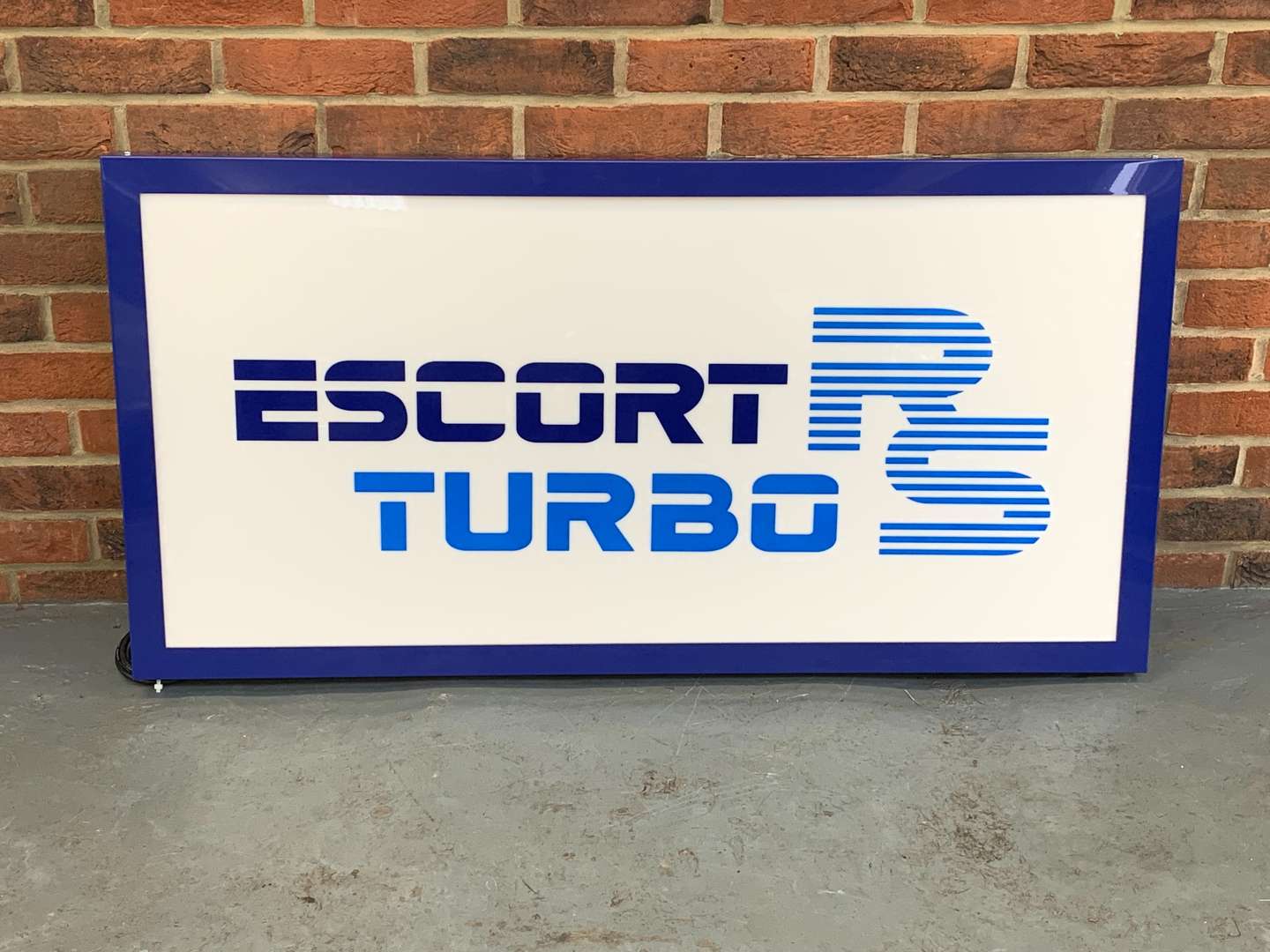 <p>Modern Metal Framed Escort RS Turbo Illuminated Sign</p>