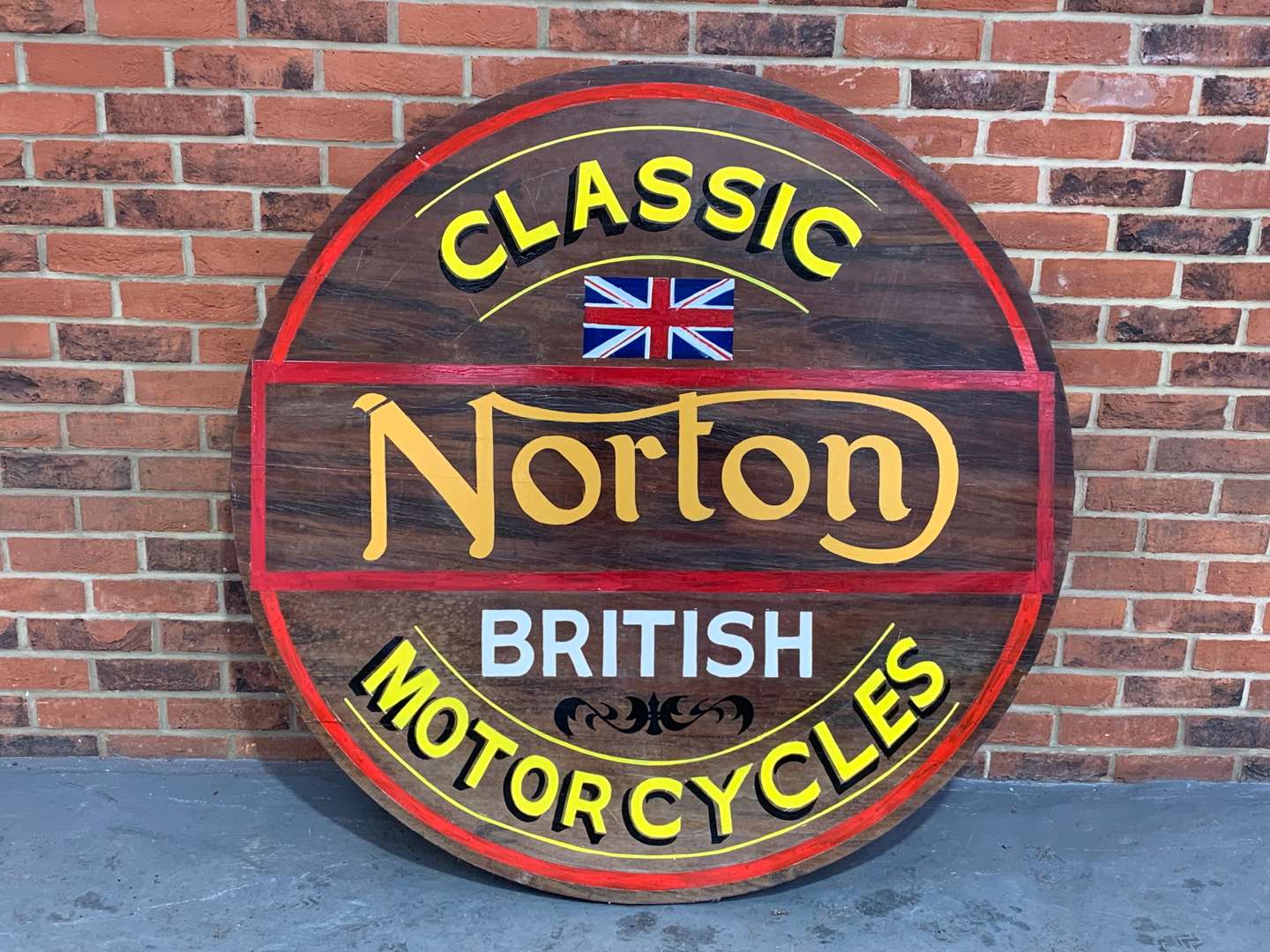 <p>Classic Norton Motorcycles Painted Table Top</p>