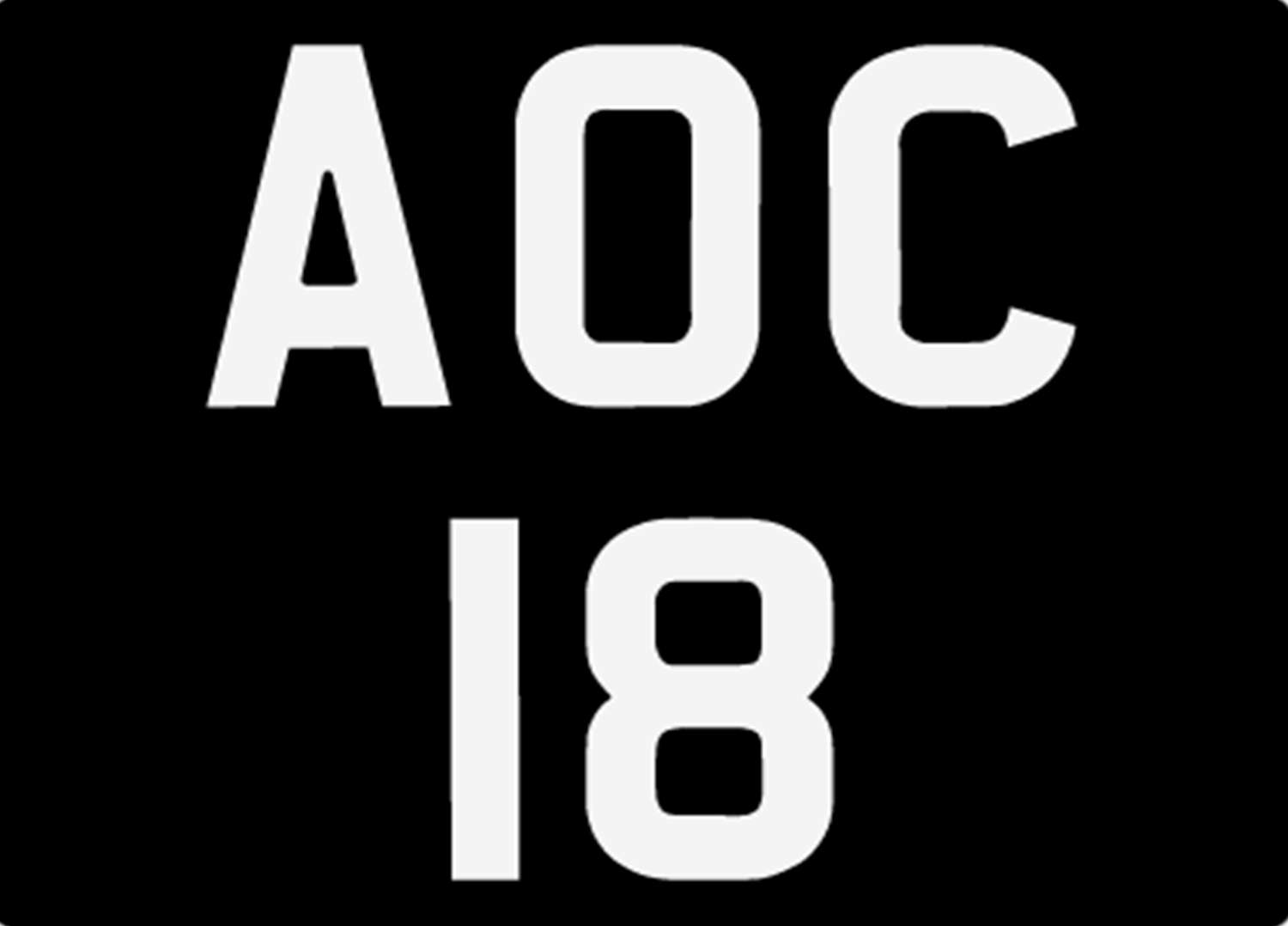 <p>&nbsp; AOC 18 Registration number</p>