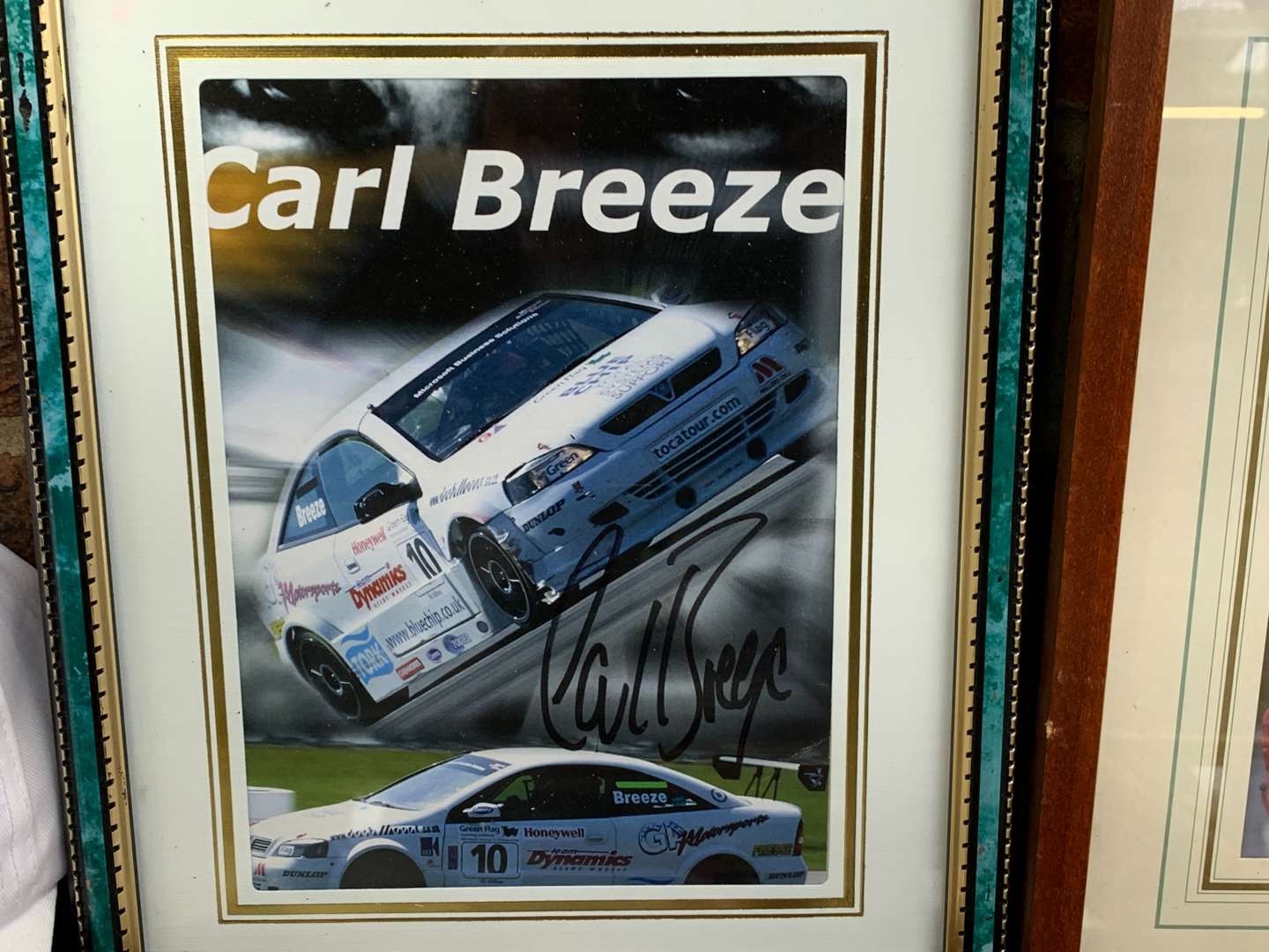 <p>Four Framed Racing Pictures and Signed Cap (5)</p>