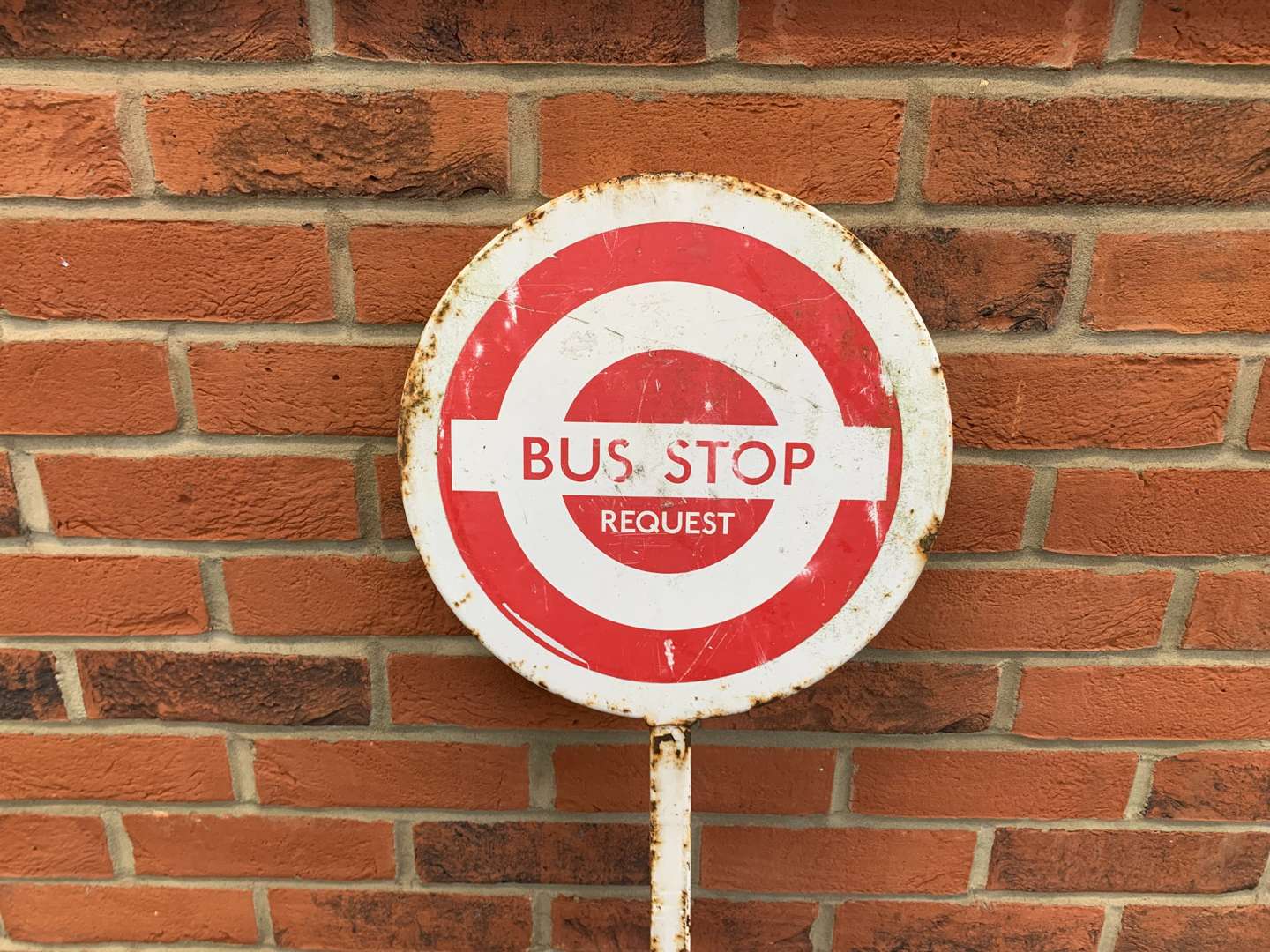 <p>Metal Bus Stop Sign</p>