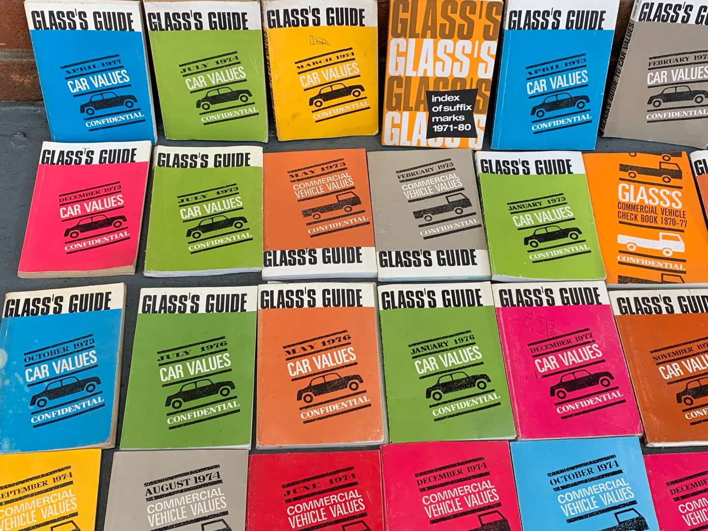 <p>Quantity of Glass's Guides From 1973/77</p>