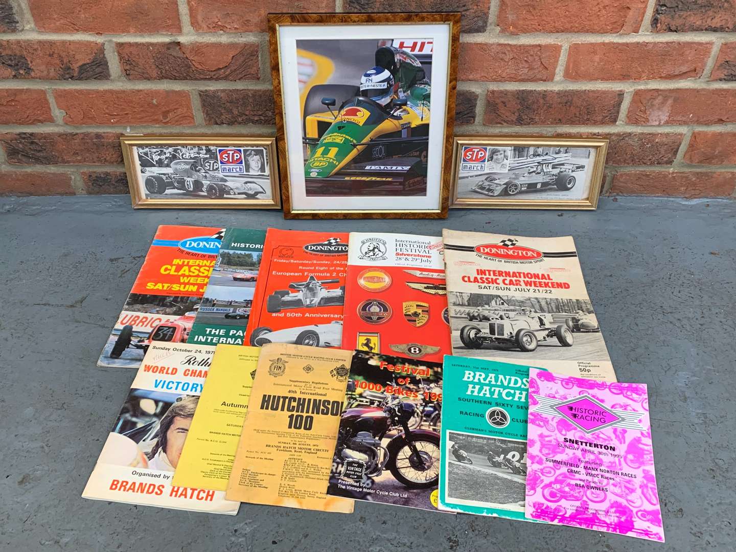 <p>Three Framed Racing Pictures and Donnington Programs &nbsp;Etc</p>