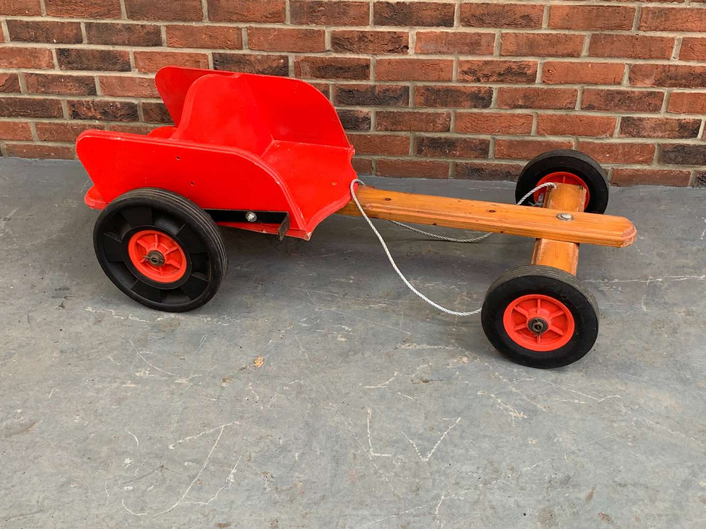 <p>Wooden Made Childs Go-Kart</p>