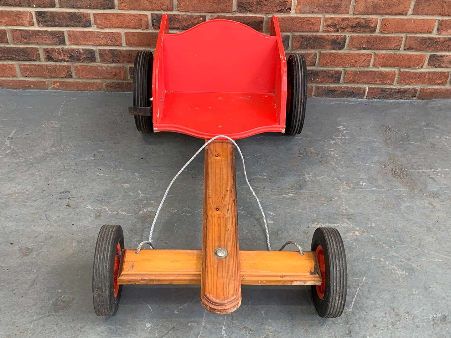 <p>Wooden Made Childs Go-Kart</p>