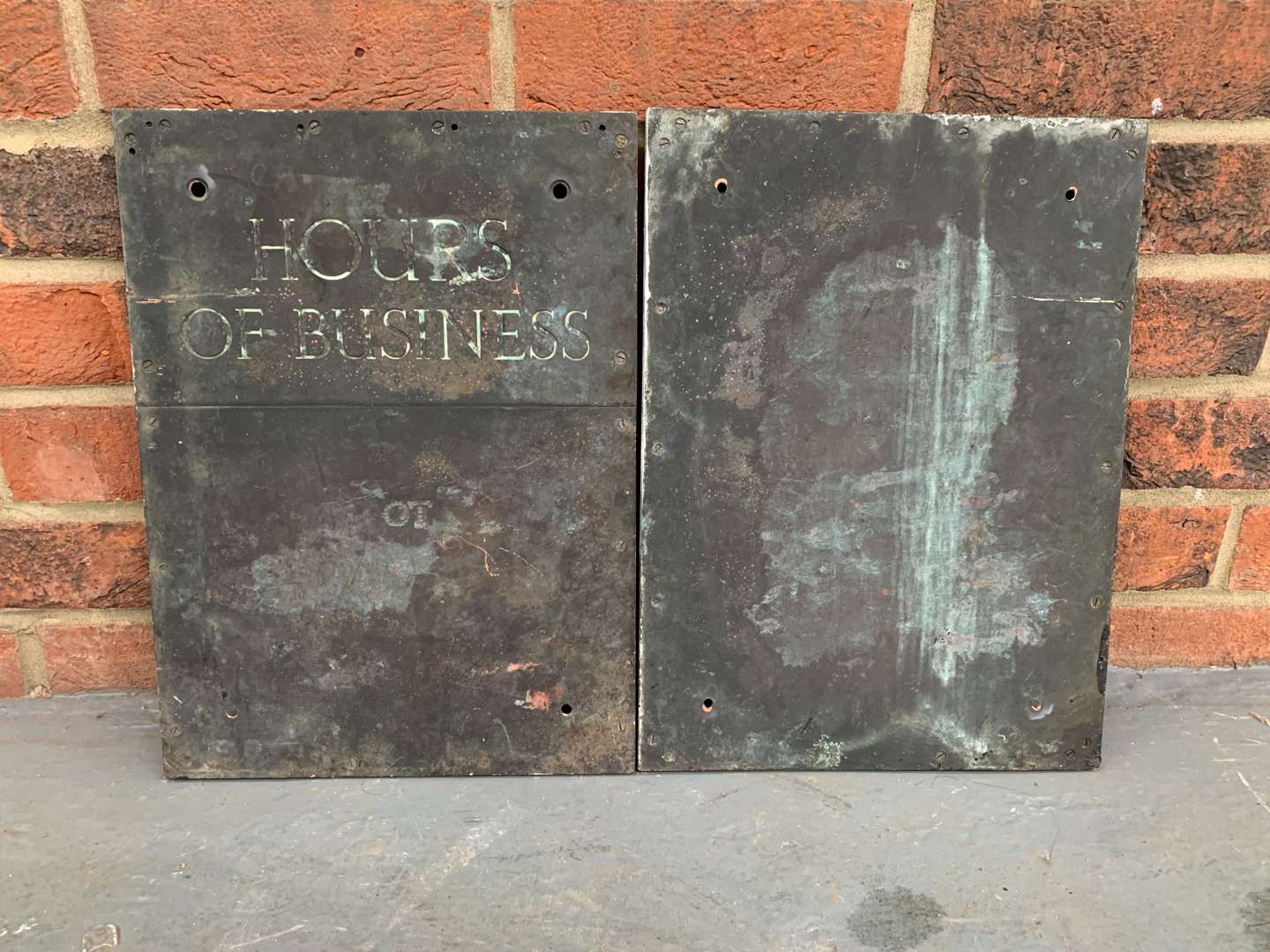 <p>Two Bronze Bank Plaques&nbsp;</p>