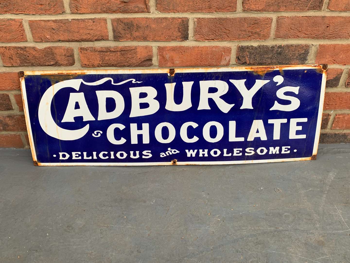 <p>Enamel Cadburys Chocolate Sign</p>