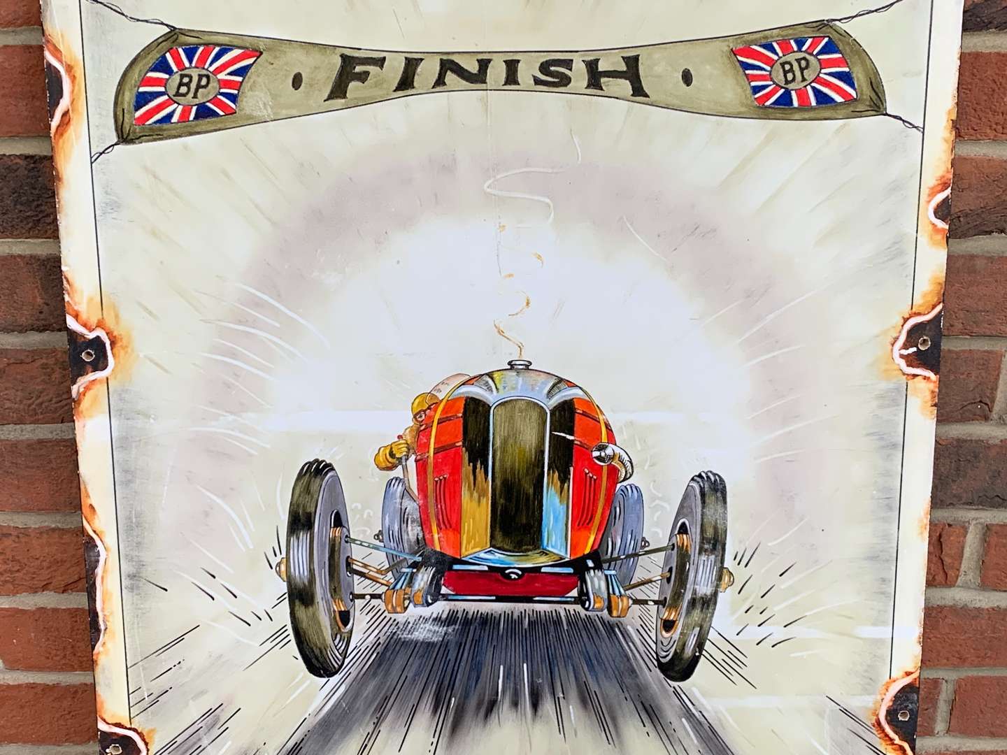 <p>BP “The British Petrol” Picture Painted On Board</p>