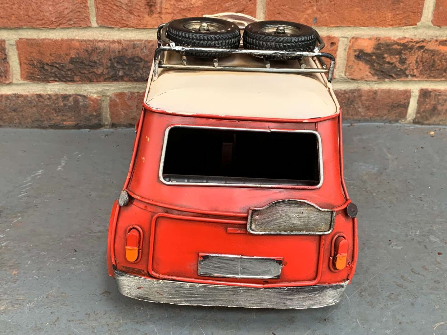 <p>Modern Tin Plate Model of a Mini Rally Car</p>