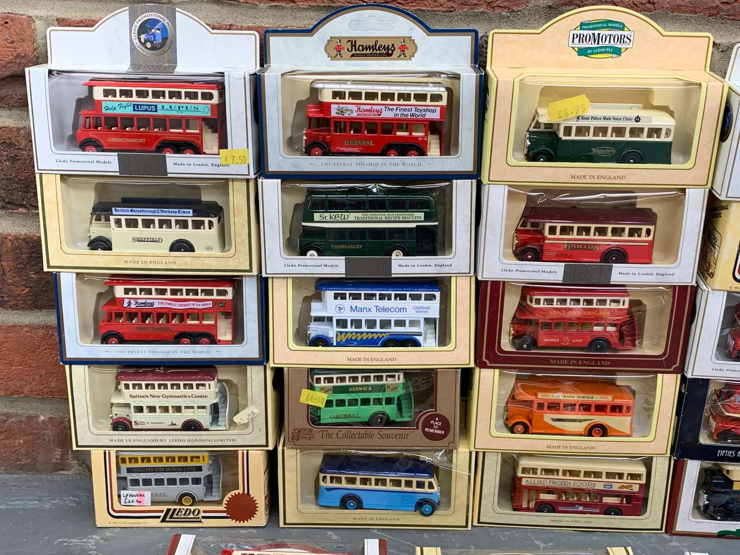 <p>Quantity of Boxed Die Cast Double Decker Buses</p>