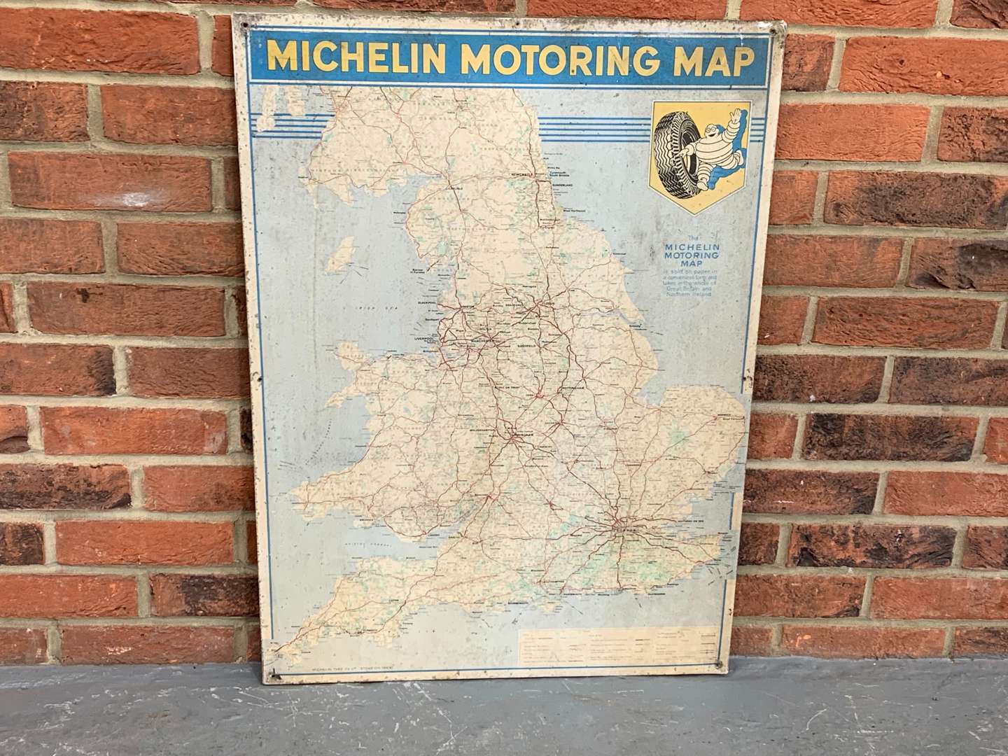 <p>Early Tin Michelin Map Sign</p>