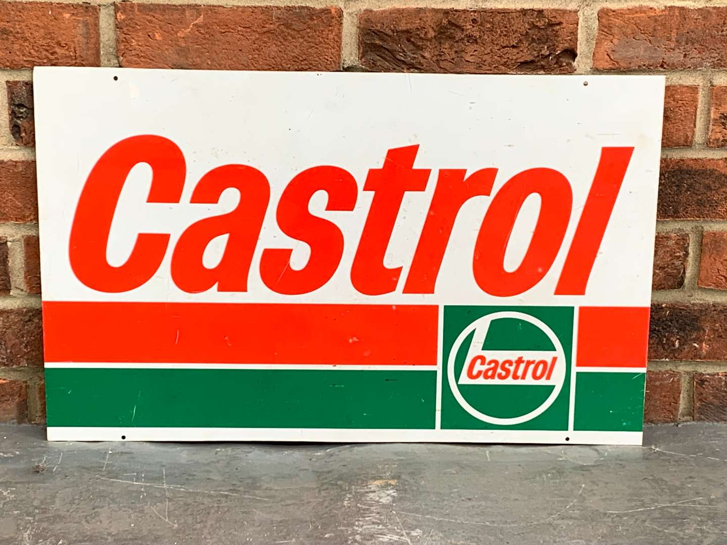 <p>Aluminium Castrol Sign</p>