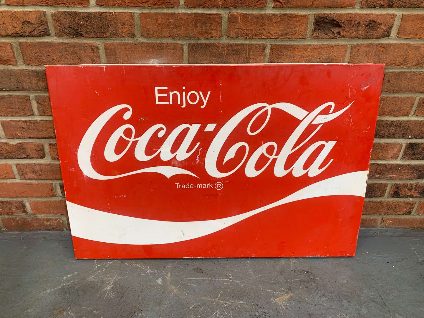 <p>Metal Enjoy Coca-Cola Sign</p>