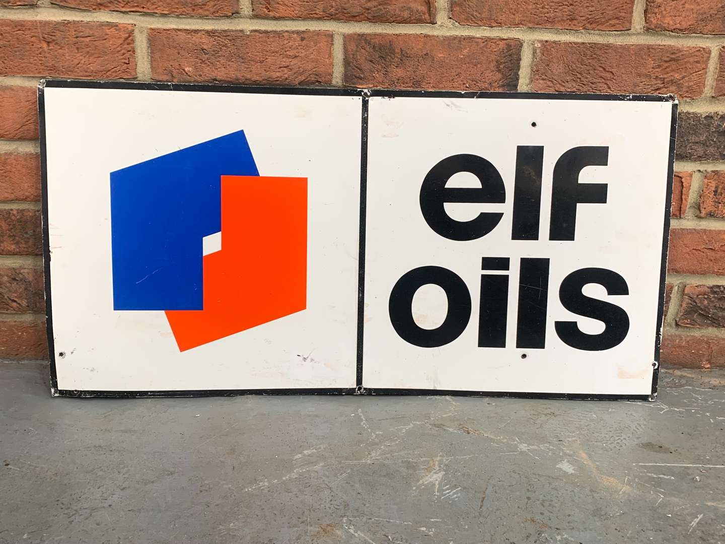 <p>Aluminium ELF Oils Sign</p>