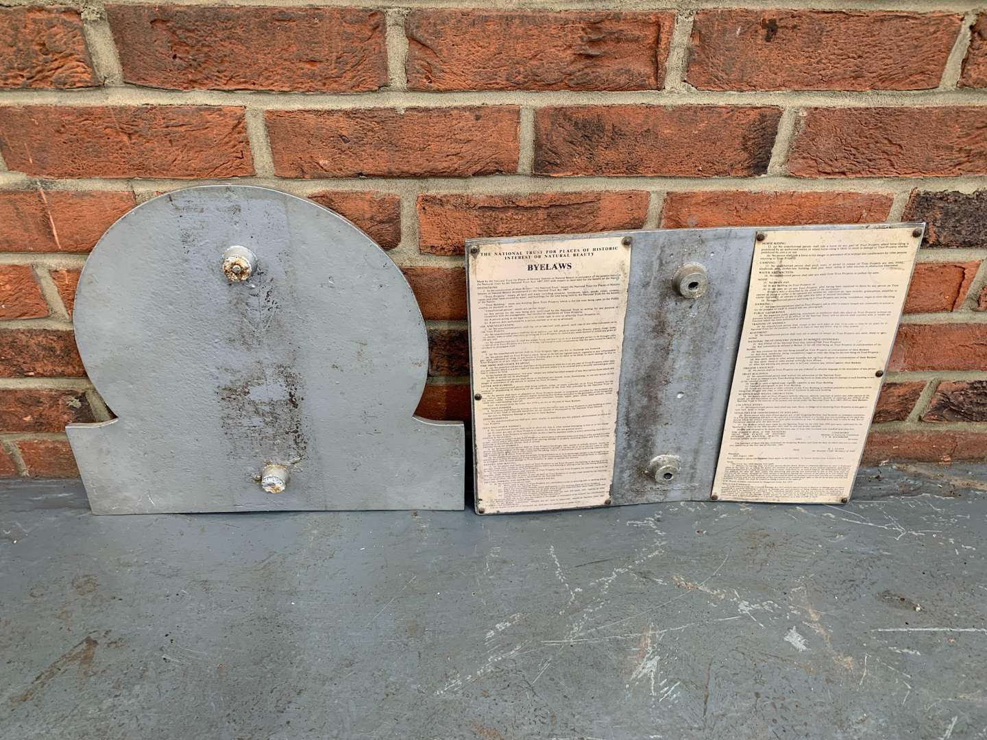 <p>Two Cast Aluminium National Trust Signs</p>