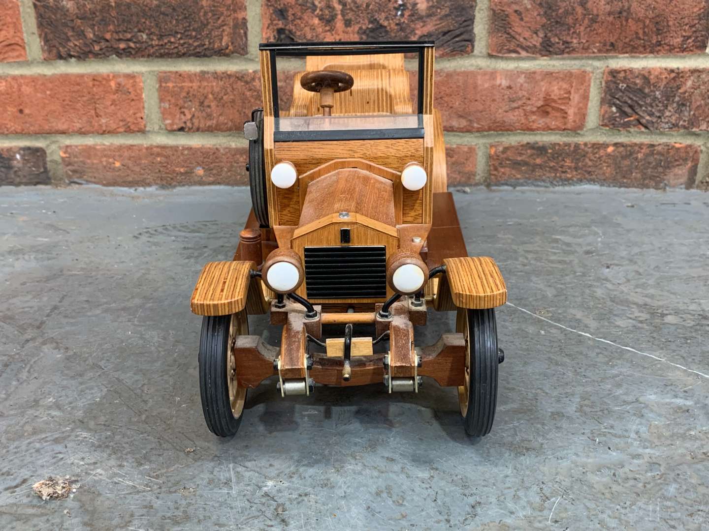 <p>Wooden Scratch Built Model of a Vintage Car</p>