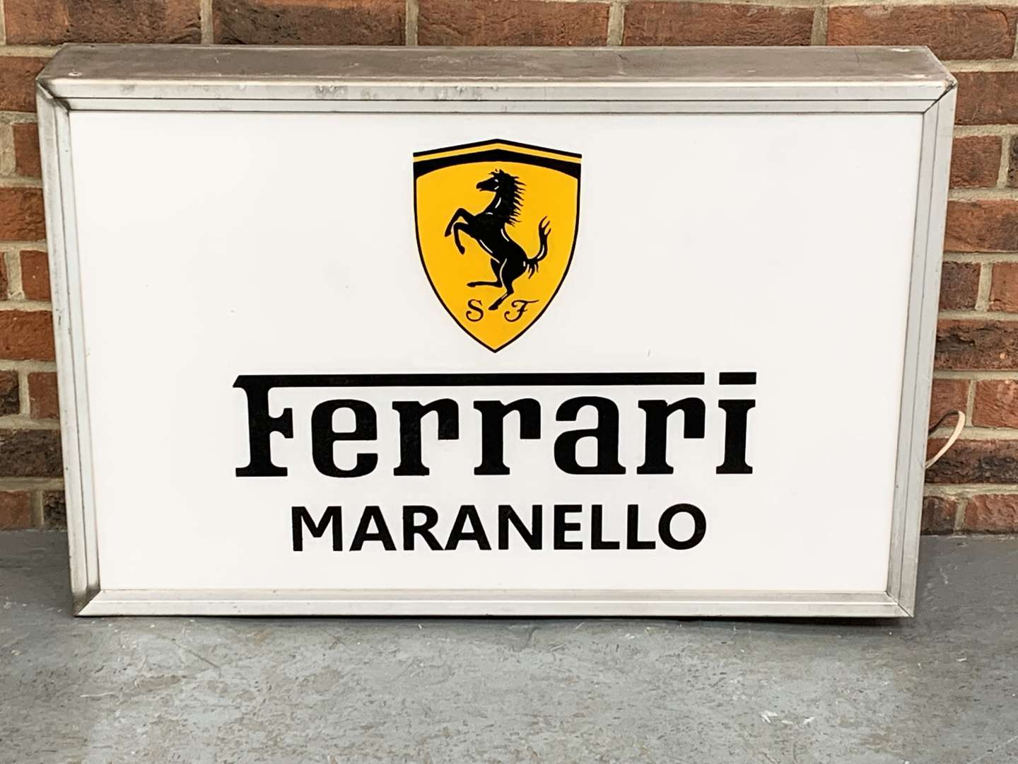 <p>Contemporary Ferrari Maranello Double Sided Illuminated Sign</p>