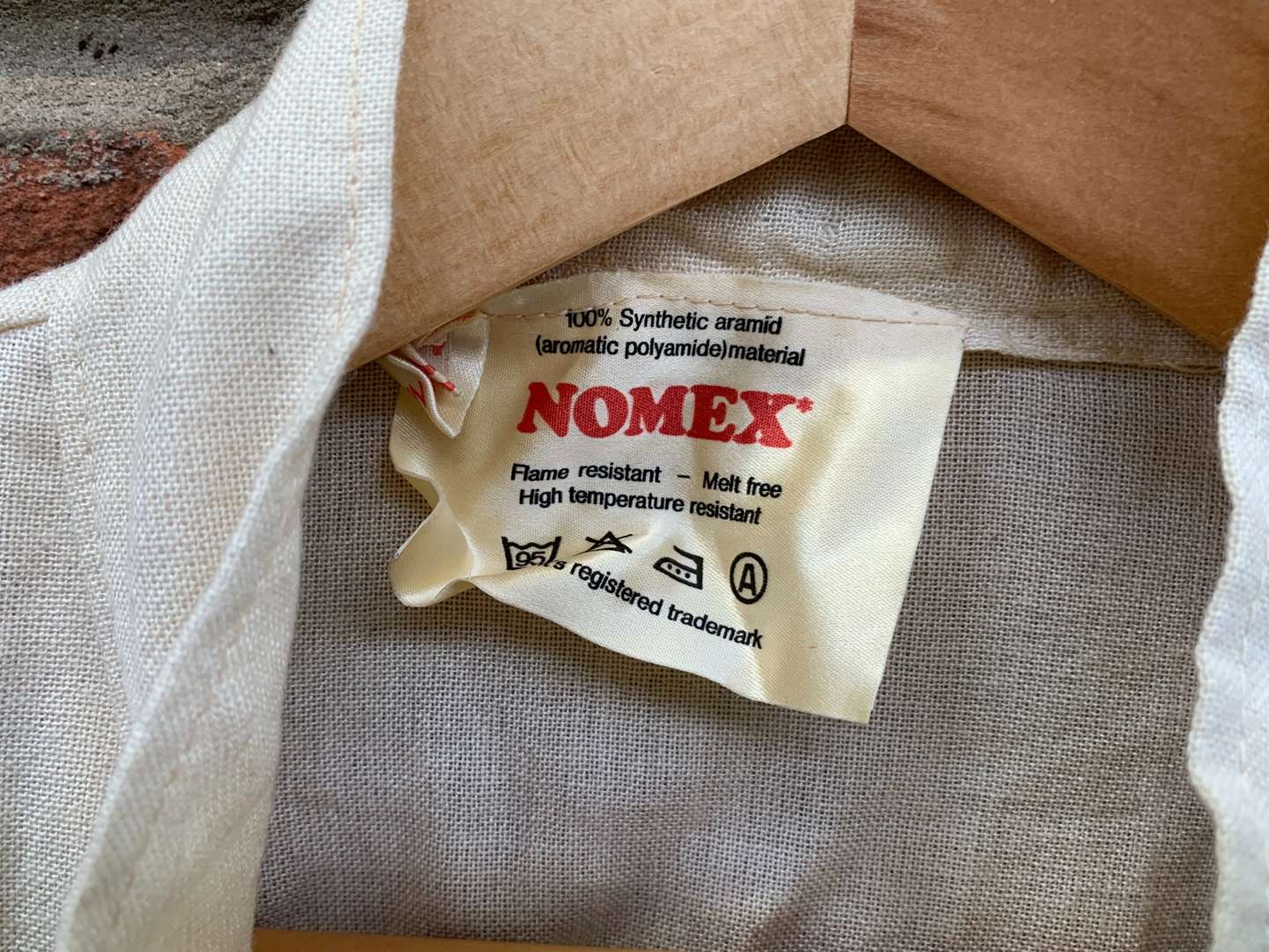 <p>1970's Unused Nomex One Piece Red Stripe Race Suit</p>