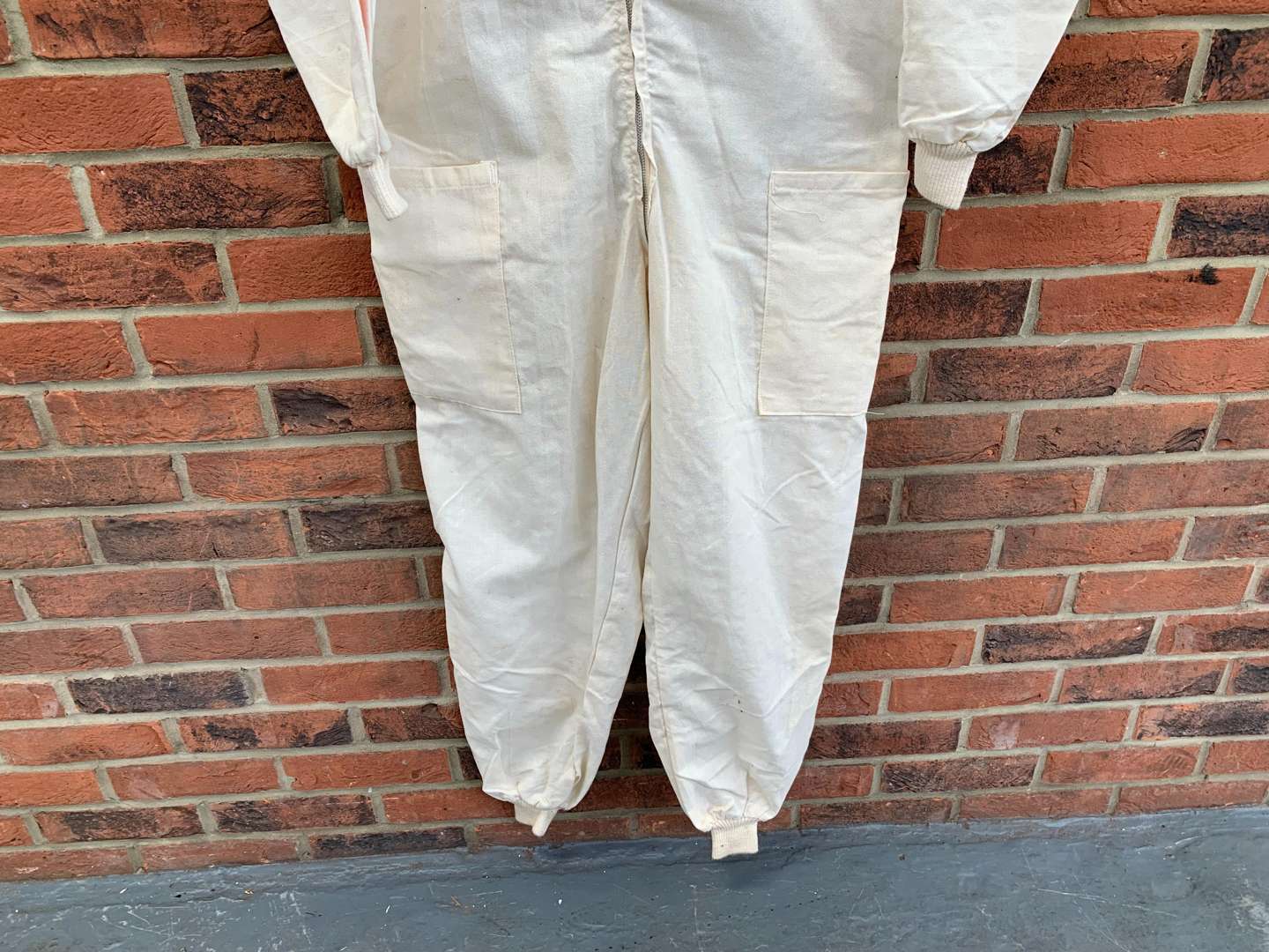 <p>1970's Unused Nomex One Piece Red Stripe Race Suit</p>