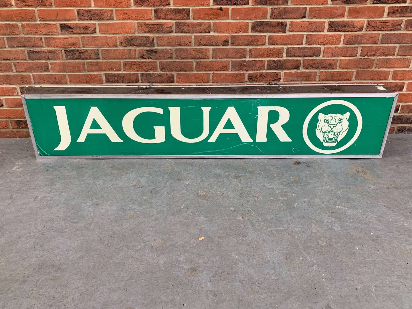 <p>Ex Set Display Jaguar Made Double Sided Dealership Display Sign</p>