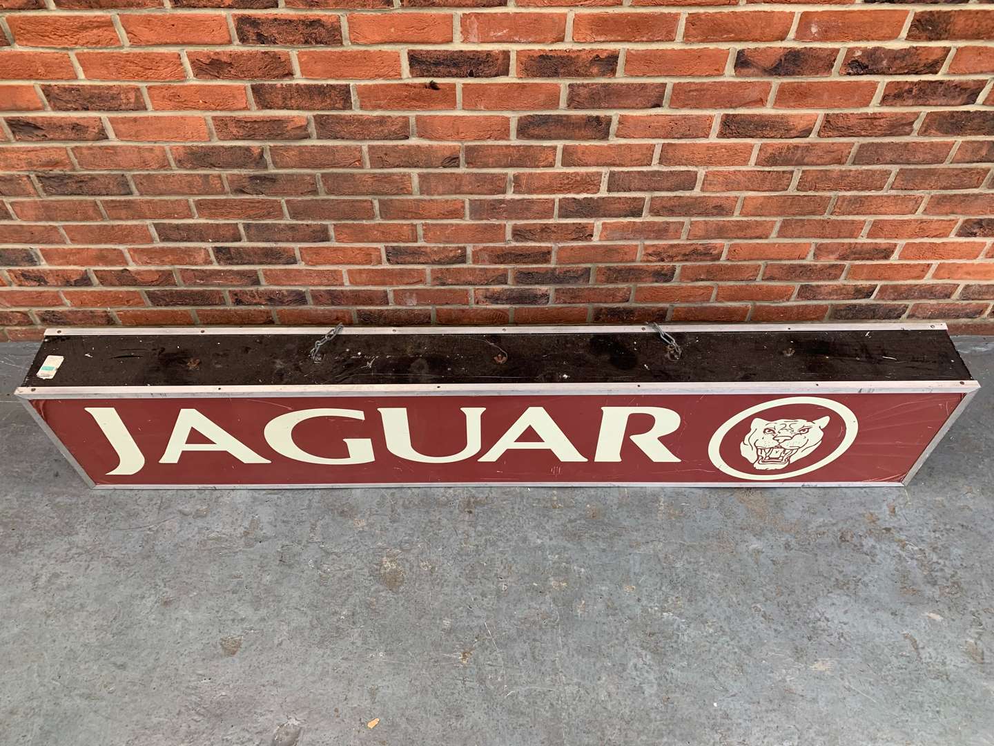 <p>Ex Set Display Jaguar Made Double Sided Dealership Display Sign</p>