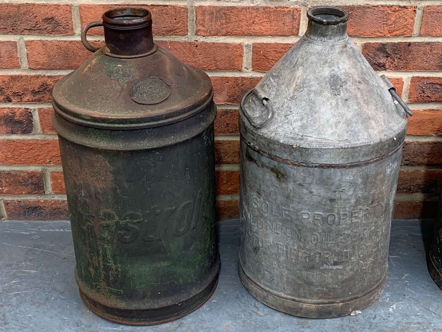 <p>Three 1920/30's Oil Cans and Paraffin Drum (4)</p>