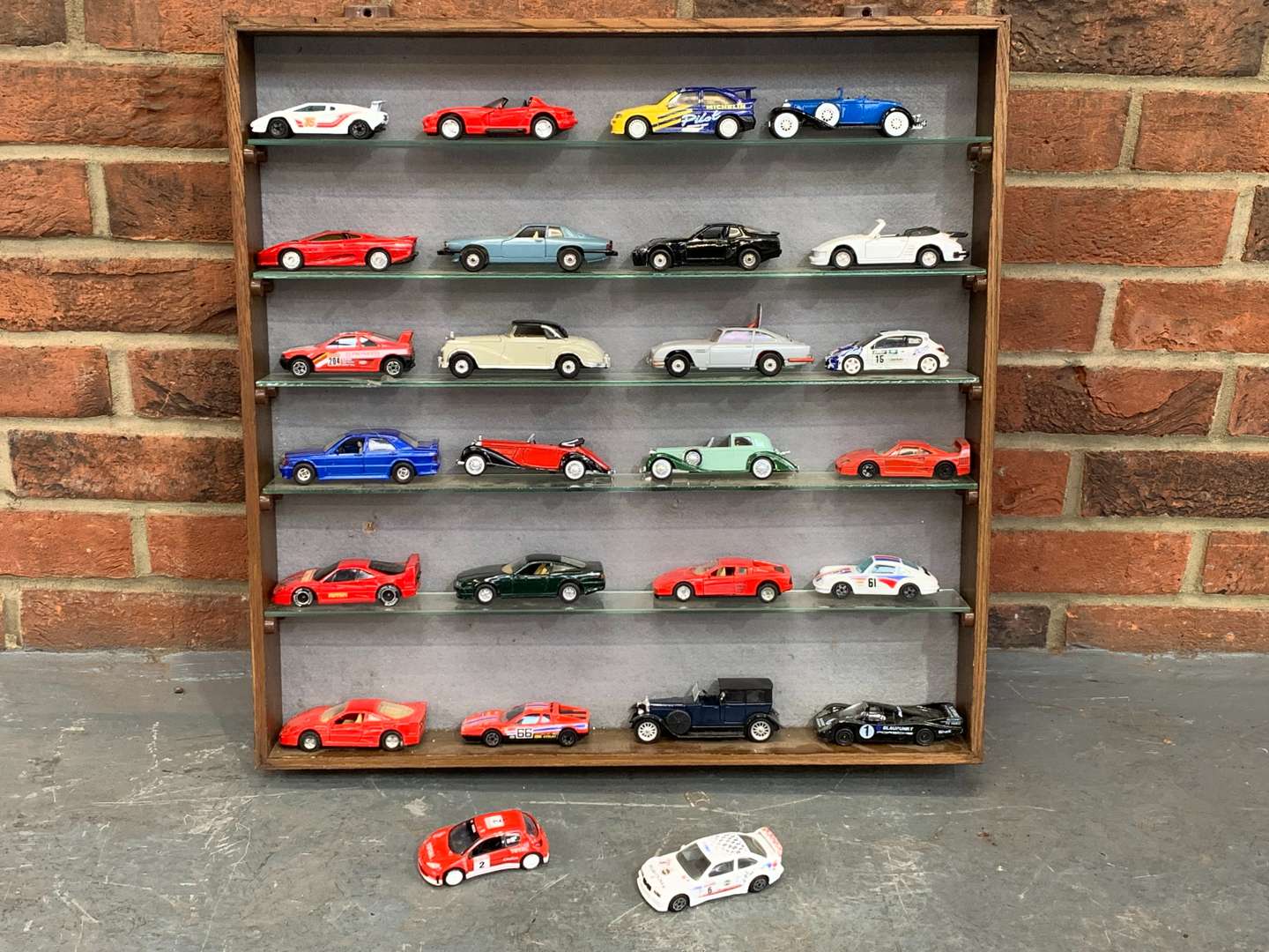 <p>Display Shelf of Die Cast Toy Cars</p>