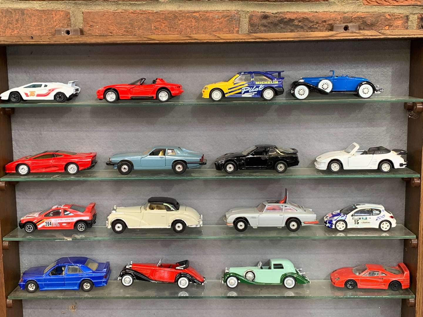 <p>Display Shelf of Die Cast Toy Cars</p>