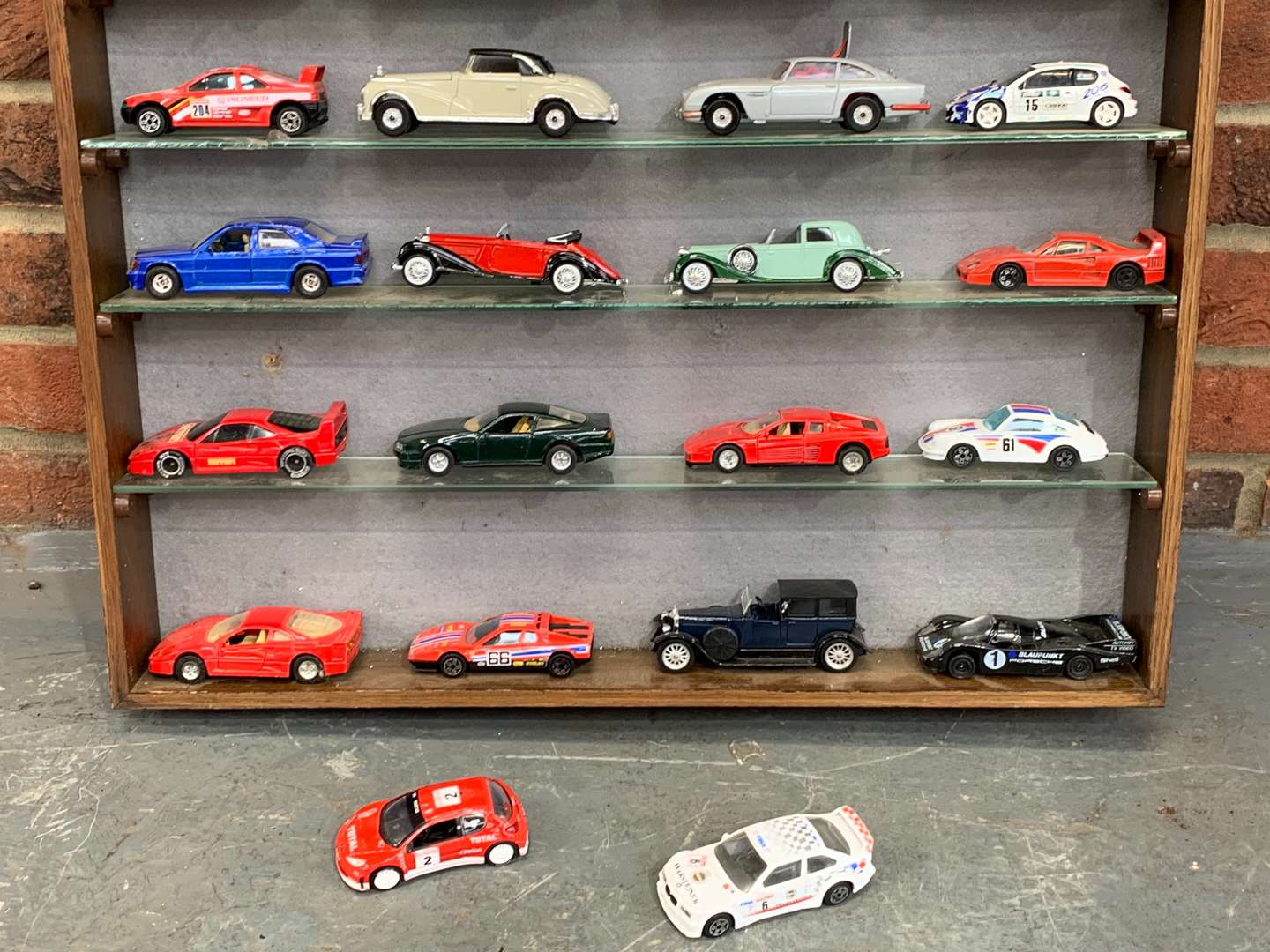 <p>Display Shelf of Die Cast Toy Cars</p>