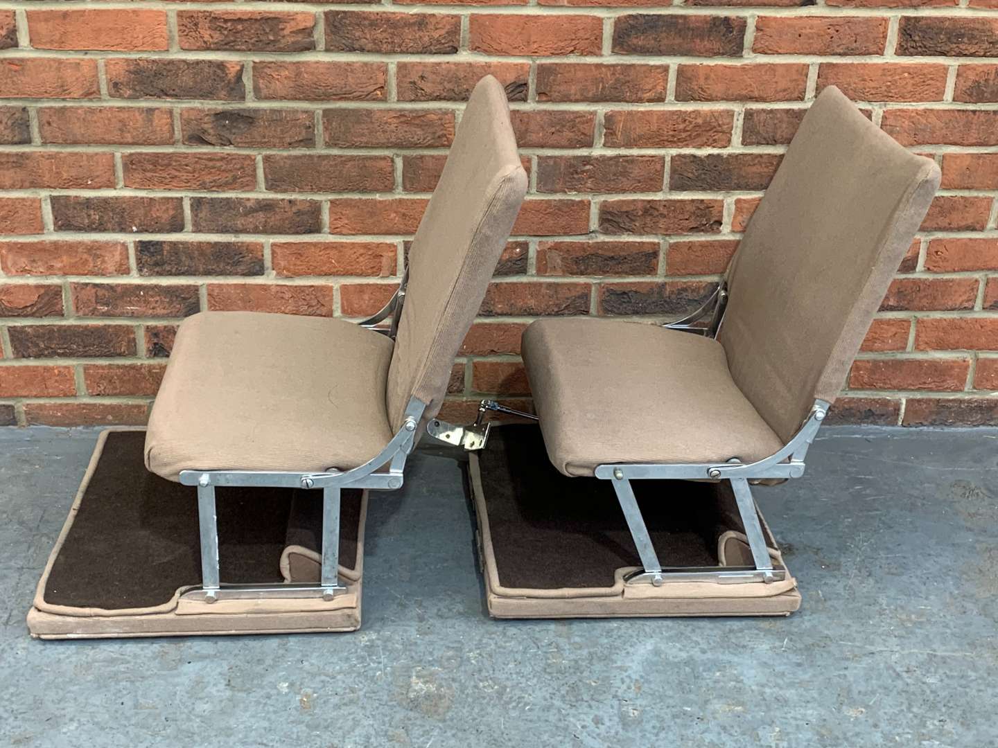 <p>Pair of Vintage Canvas Folding Car Seats</p>