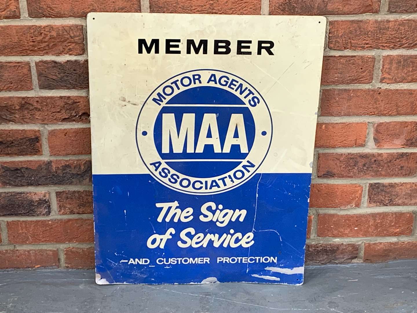 <p>Aluminium MAA “The Sign of Service” Sign</p>