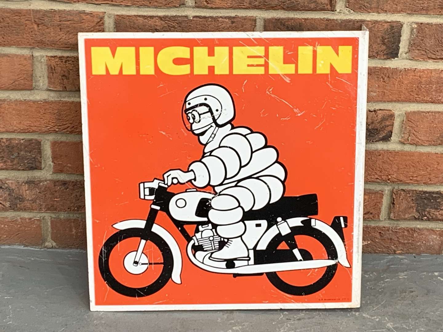 <p>Aluminium Michelin Motorcycle Flange Sign</p>