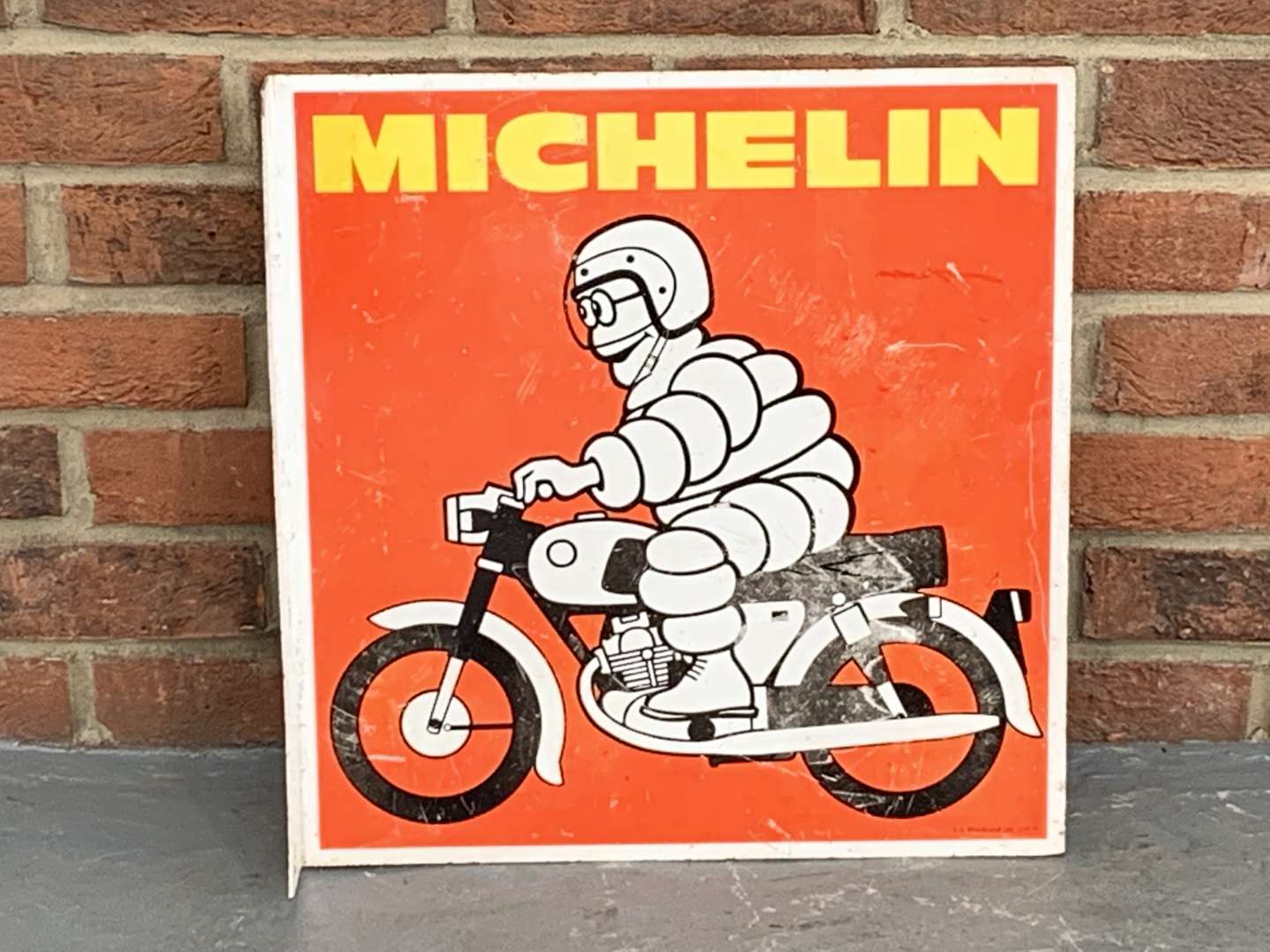 <p>Aluminium Michelin Motorcycle Flange Sign</p>