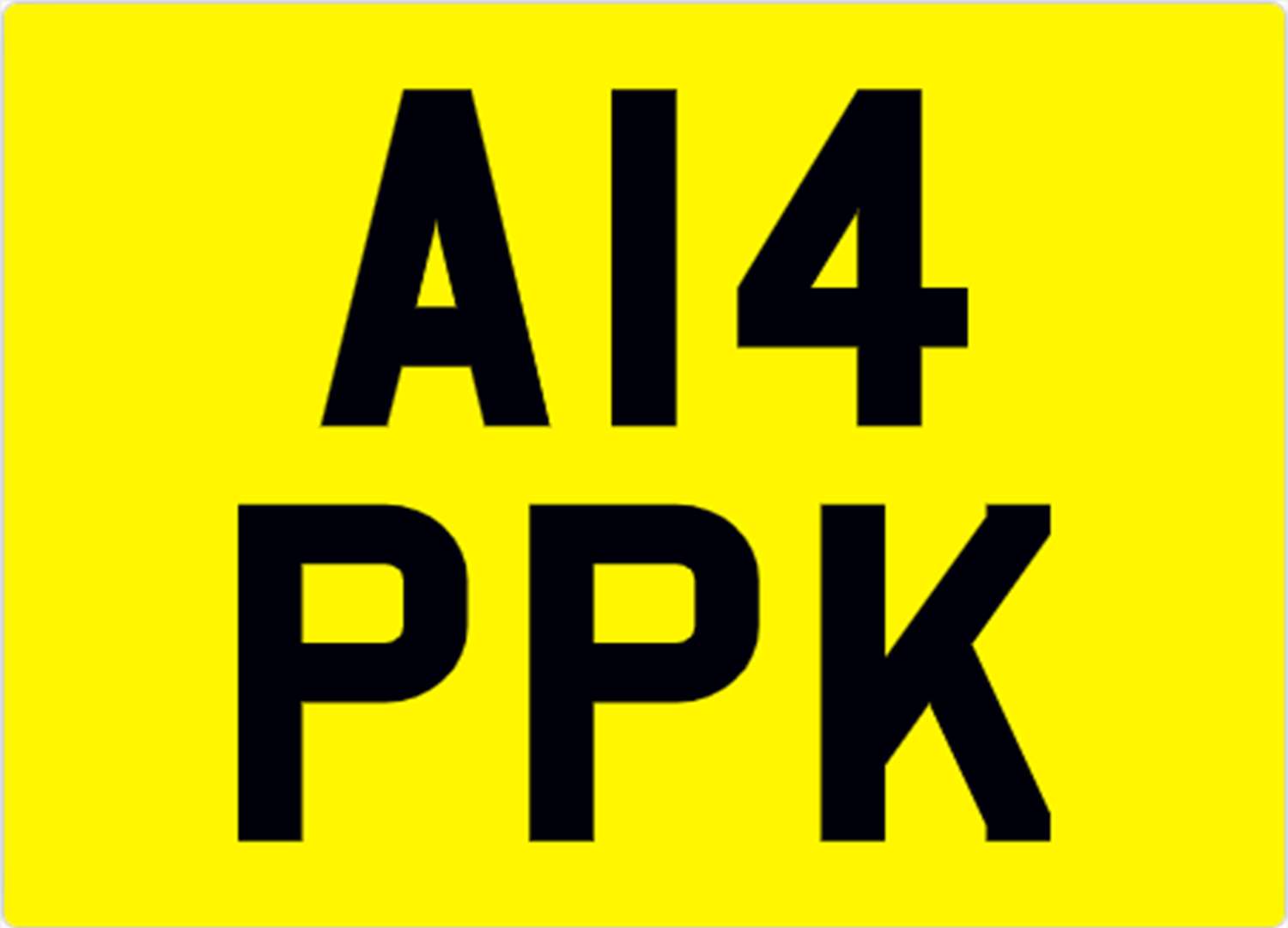 <p>A14 PPK Registration number&nbsp;</p>