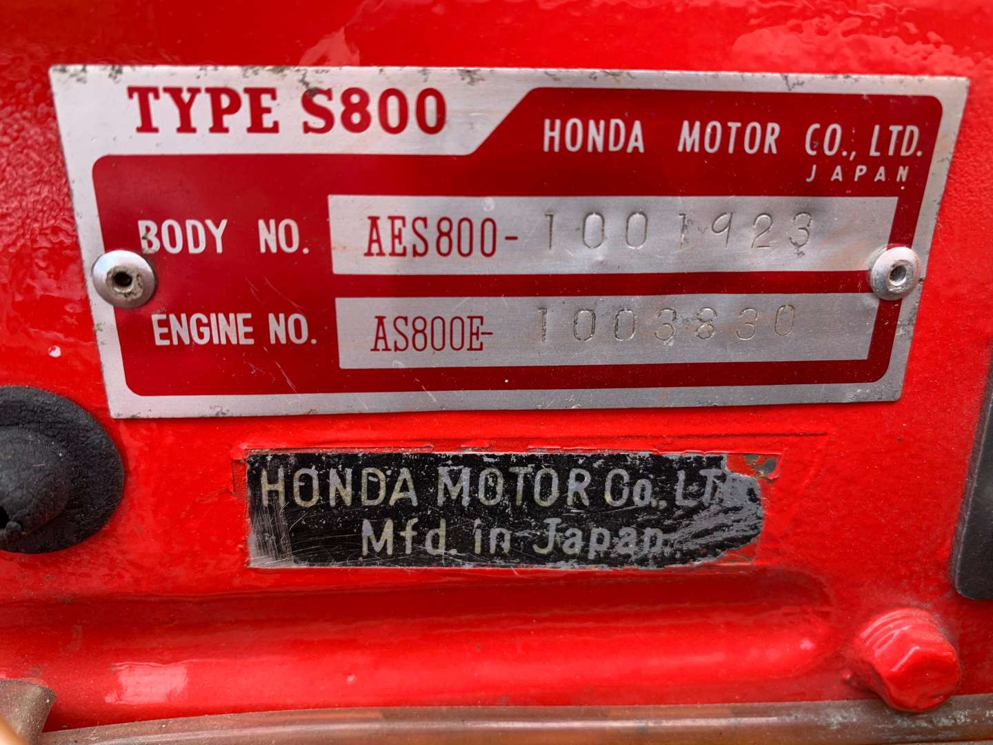 <p>1967 HONDA S800</p>