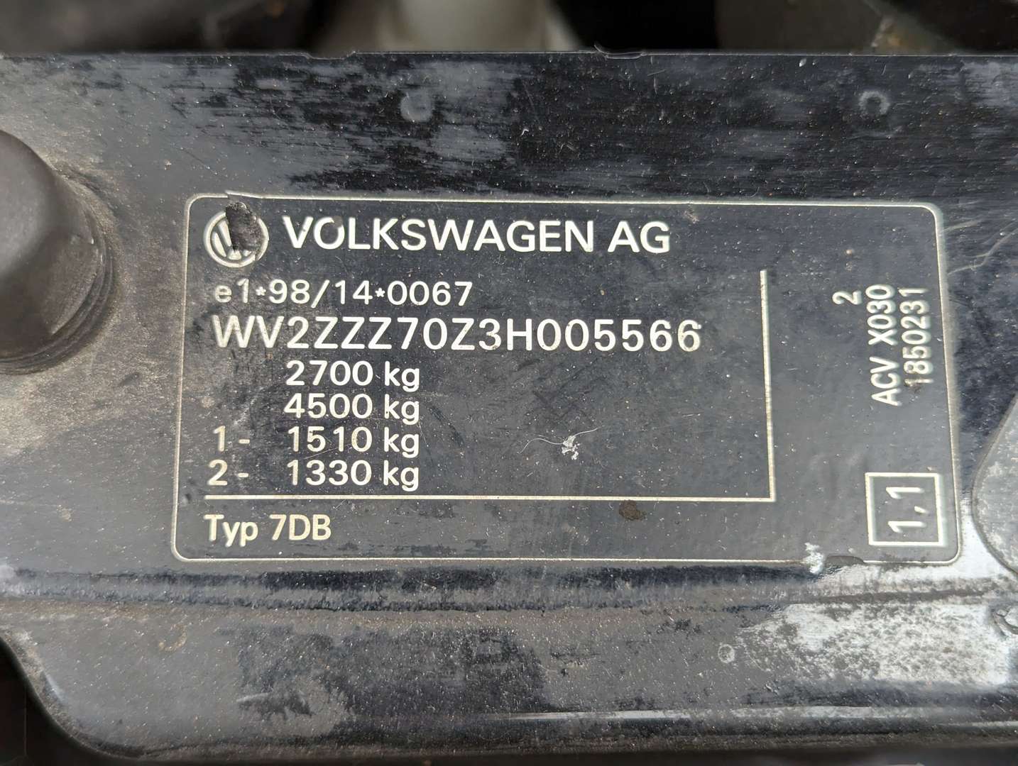 <p>2003 VW T4 MULTIVAN LHD</p>