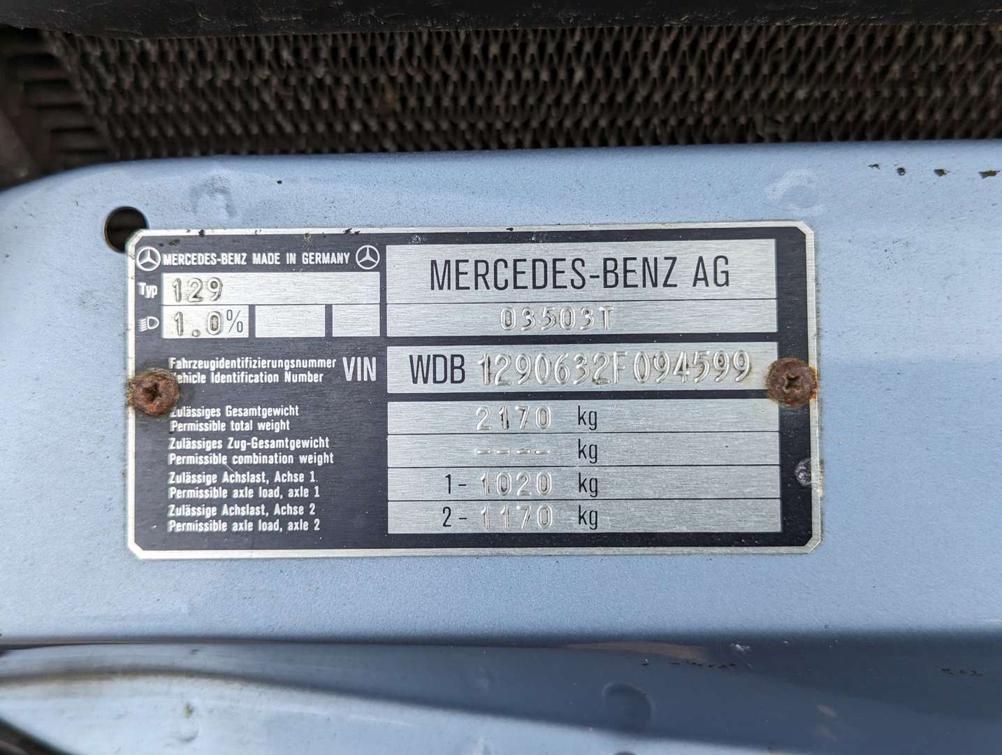 <p>1994 MERCEDES R129 SL320 AUTO</p>